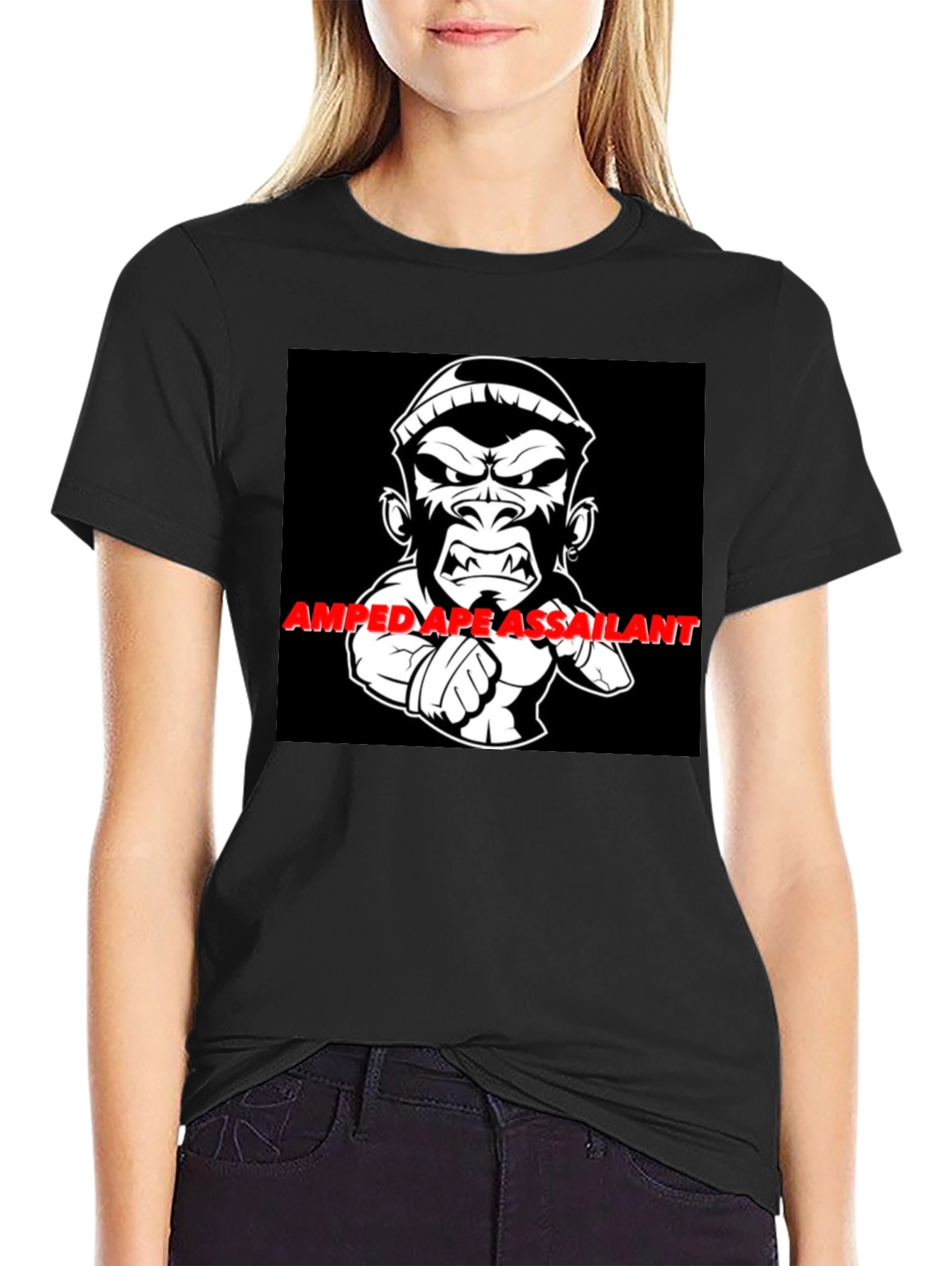 Amped Ape Graphic T-Shirt - Black