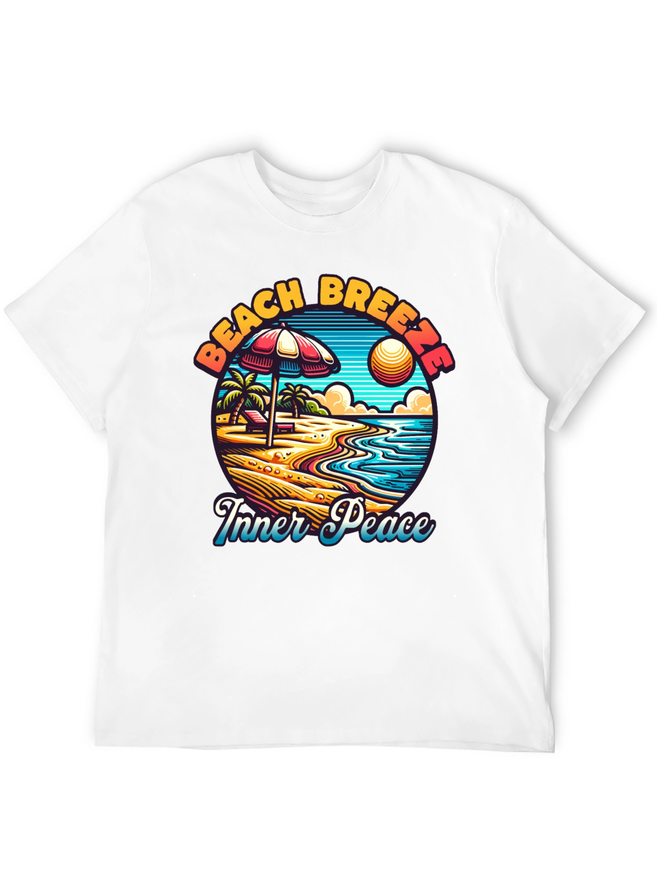Beach Breeze Inner Peace Black T-Shirt