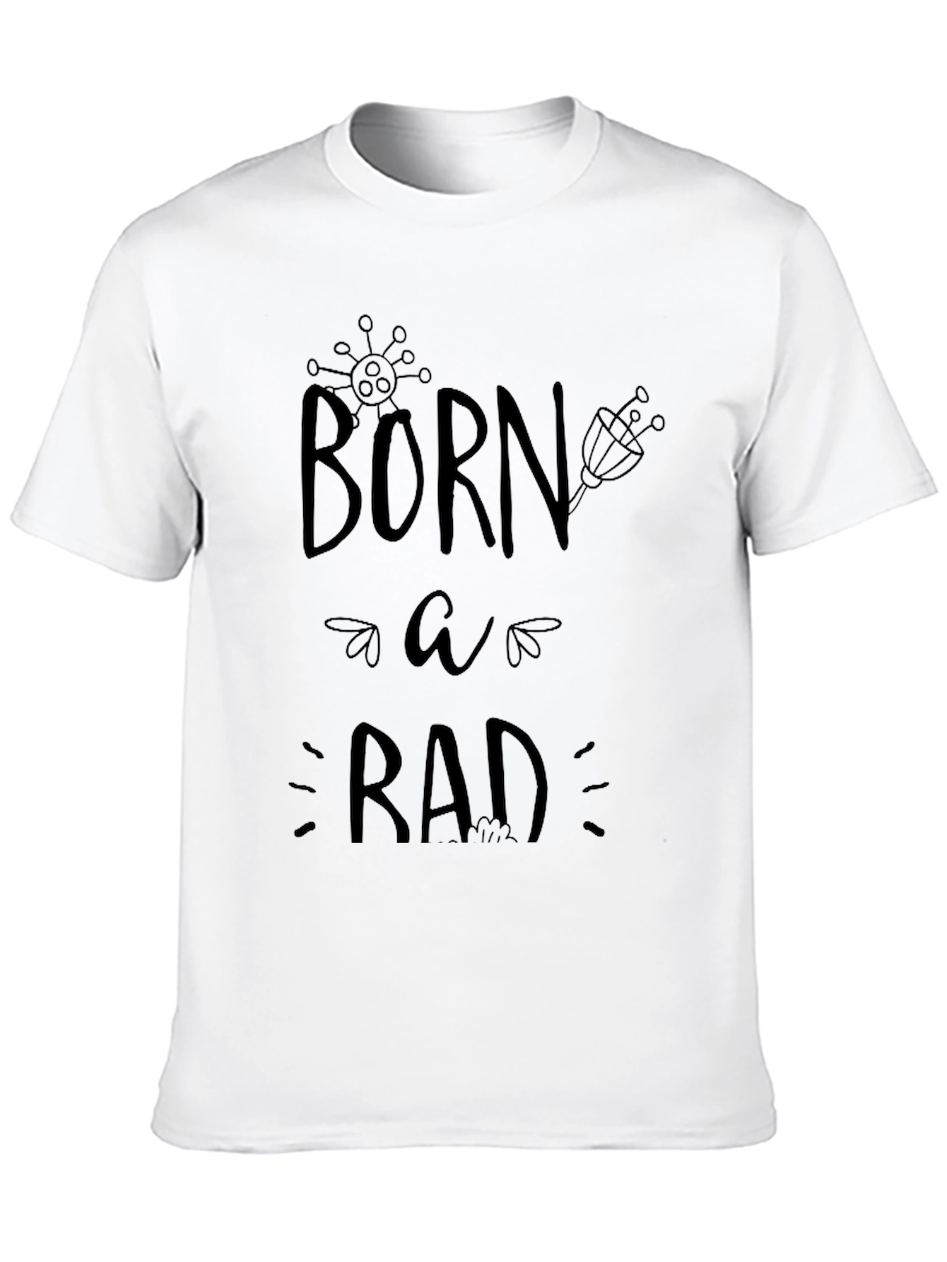 Born a Rad Black Graphic Tee