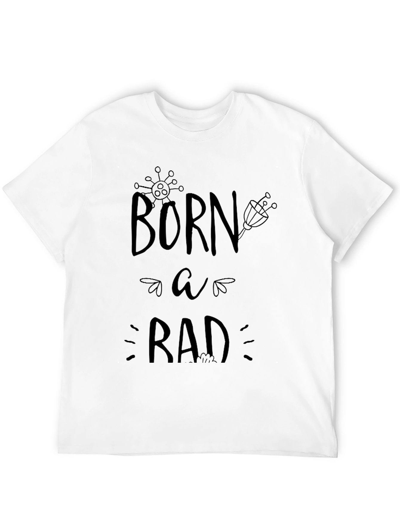 Born a Rad Black Graphic Tee