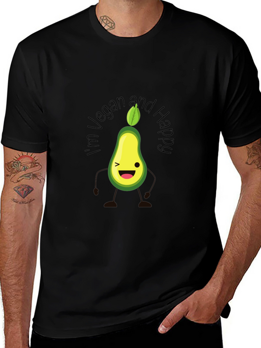 Vegan Avocado T-Shirt - Happy & Healthy Lifestyle Tee