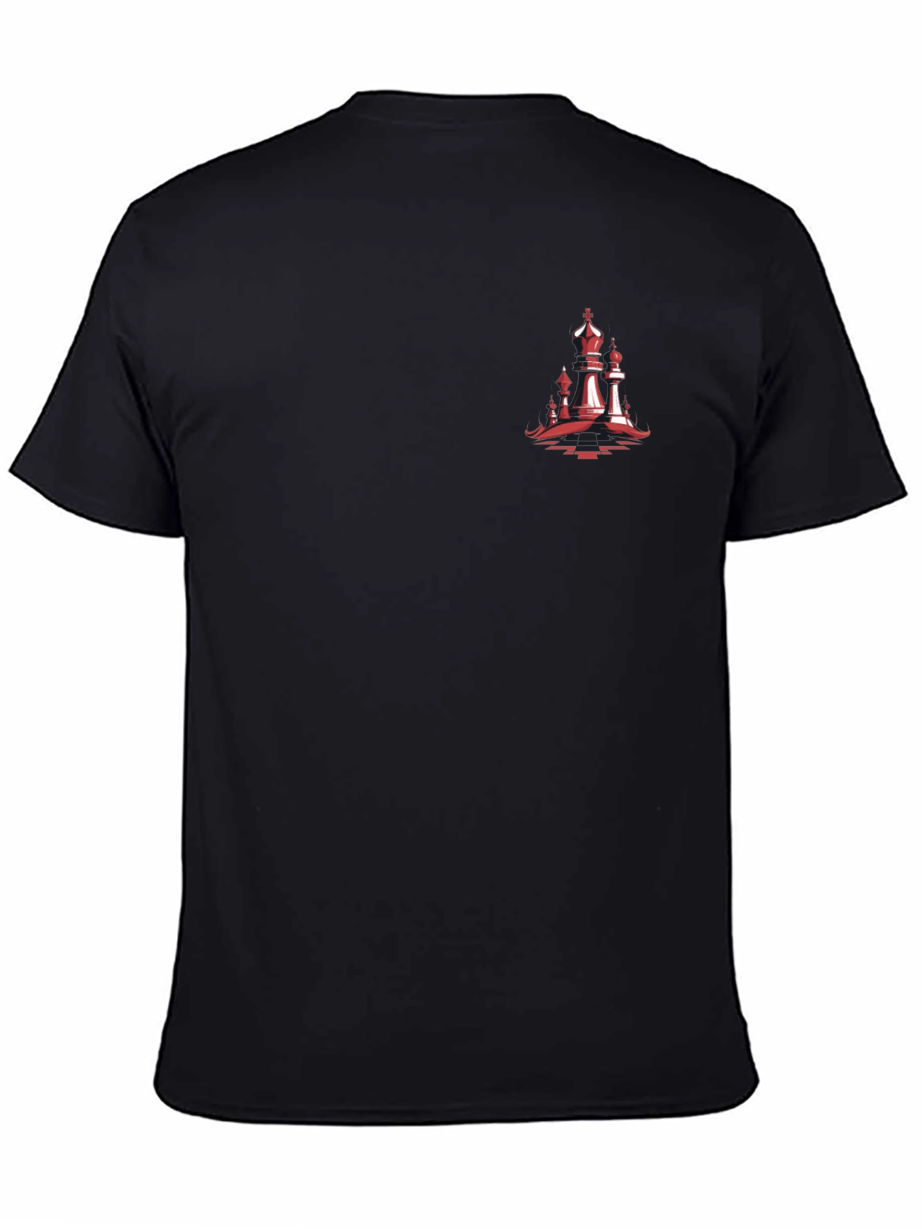Chess Piece Graphic Tee - Stylish Black T-Shirt