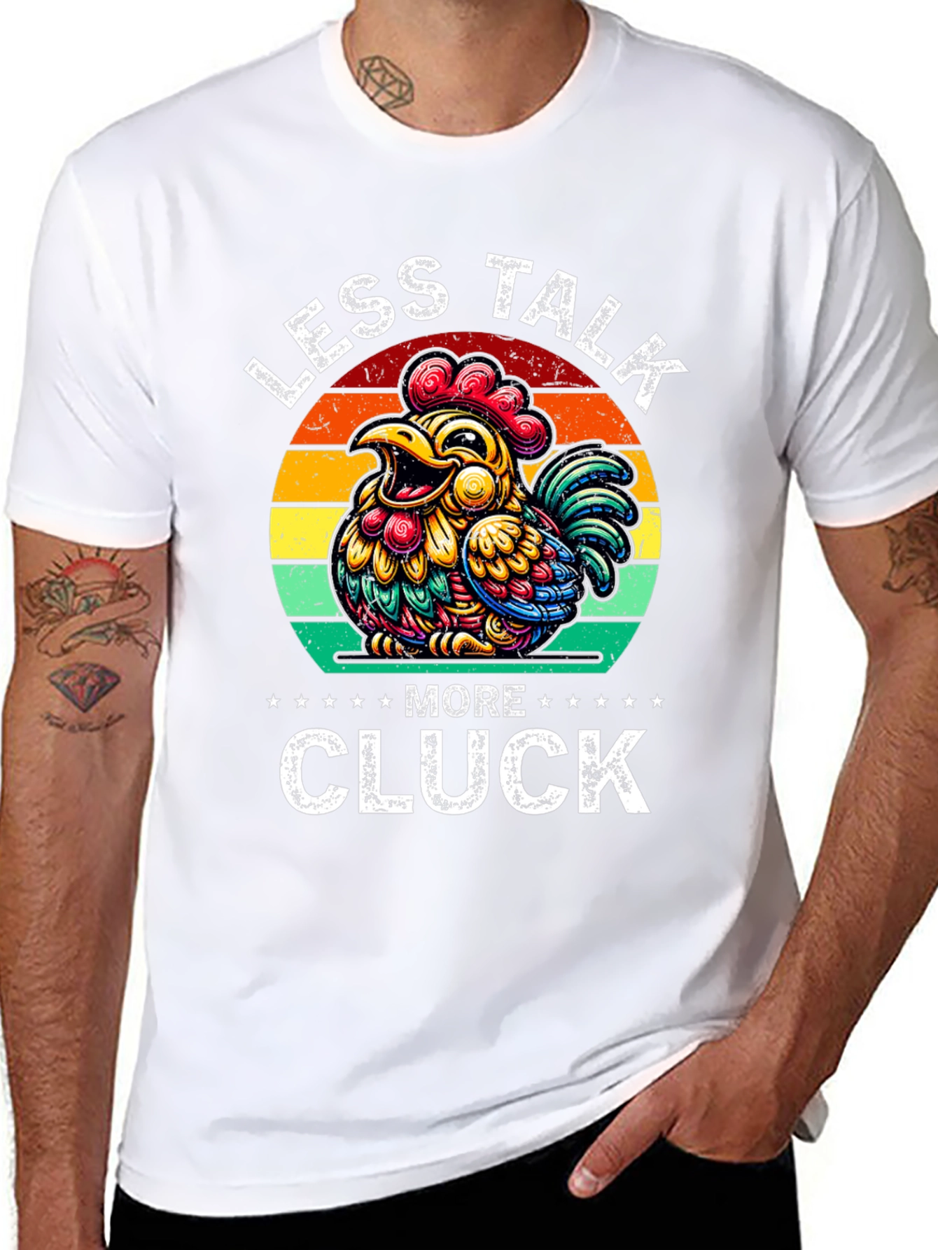 Less Talk More Cluck Chicken Graphic Tee