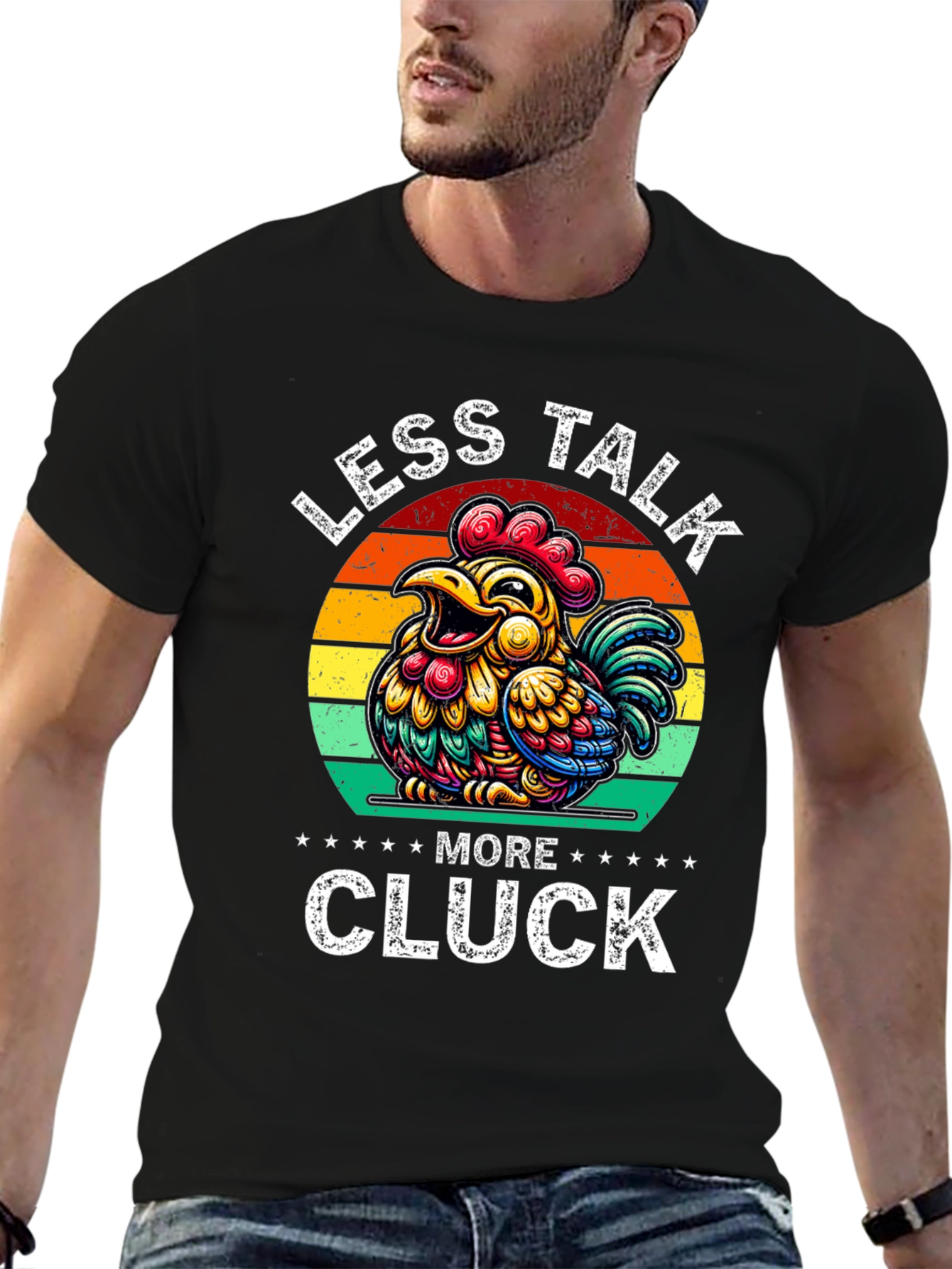Less Talk More Cluck Chicken Graphic Tee