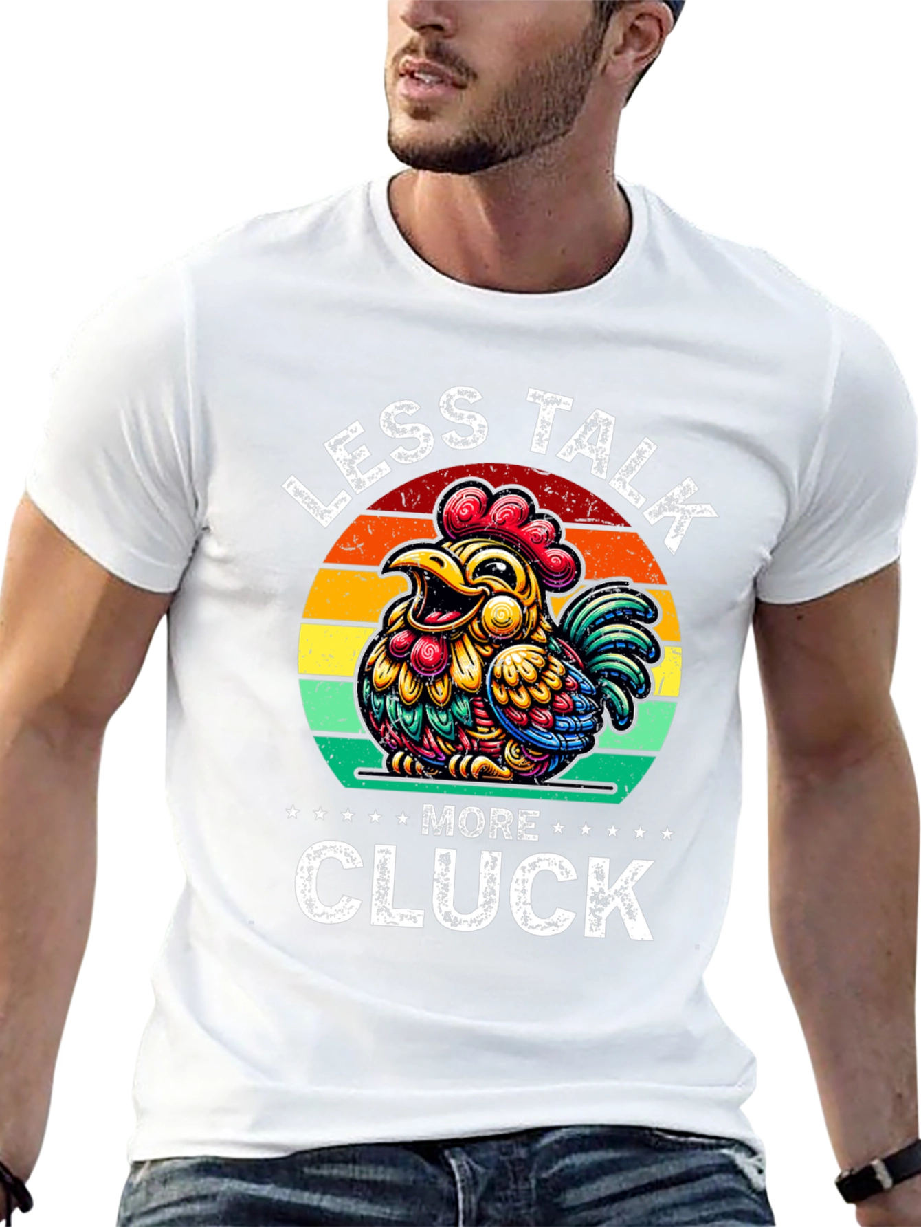 Less Talk More Cluck Chicken Graphic Tee