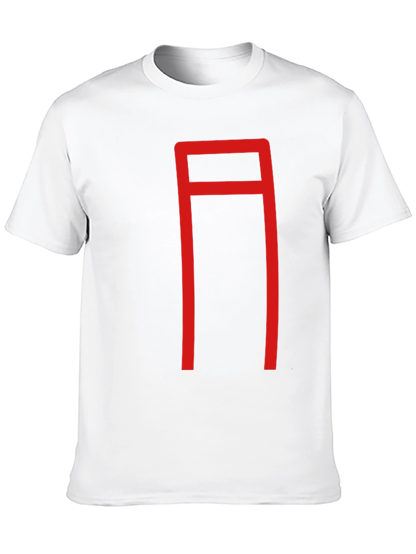 Geometric Red Graphic Print Black T-Shirt