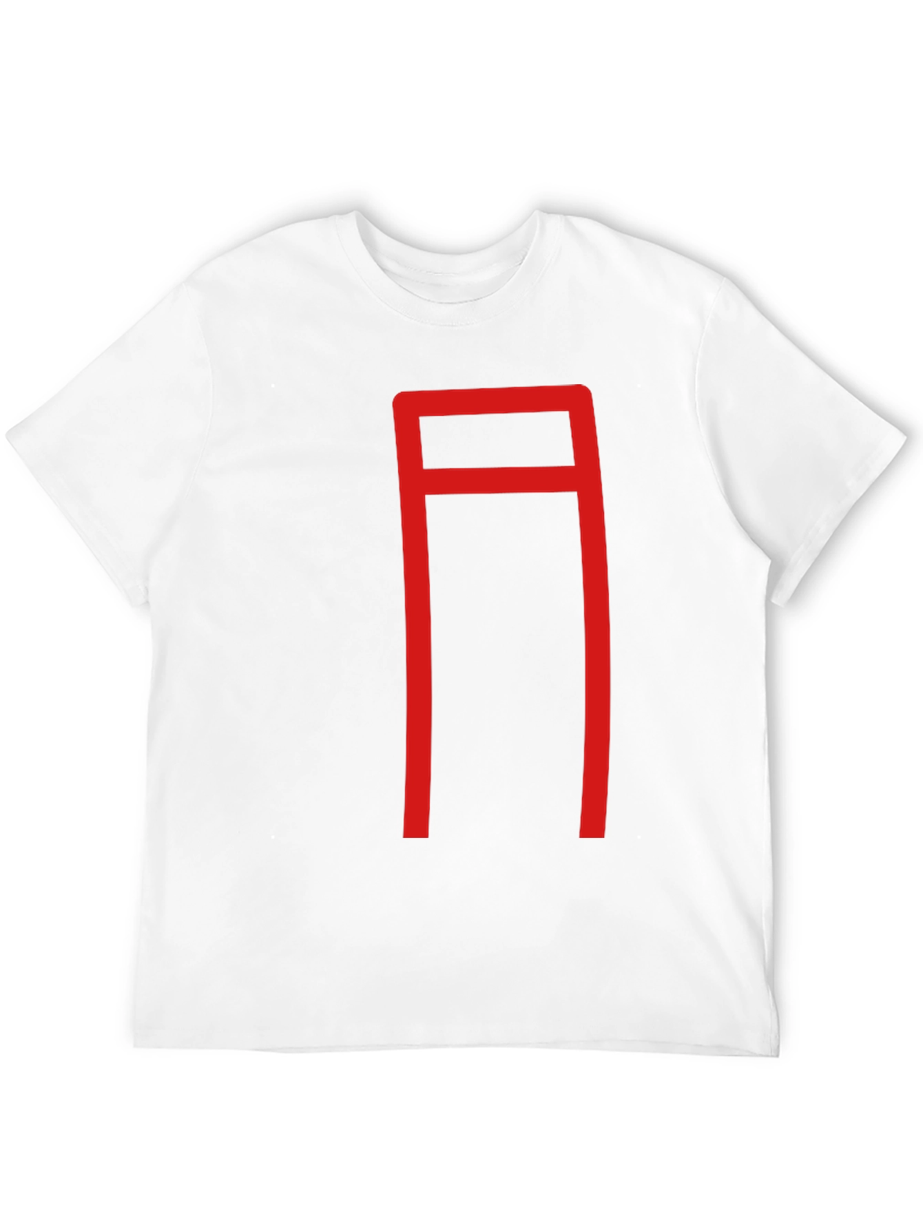 Geometric Red Graphic Print Black T-Shirt