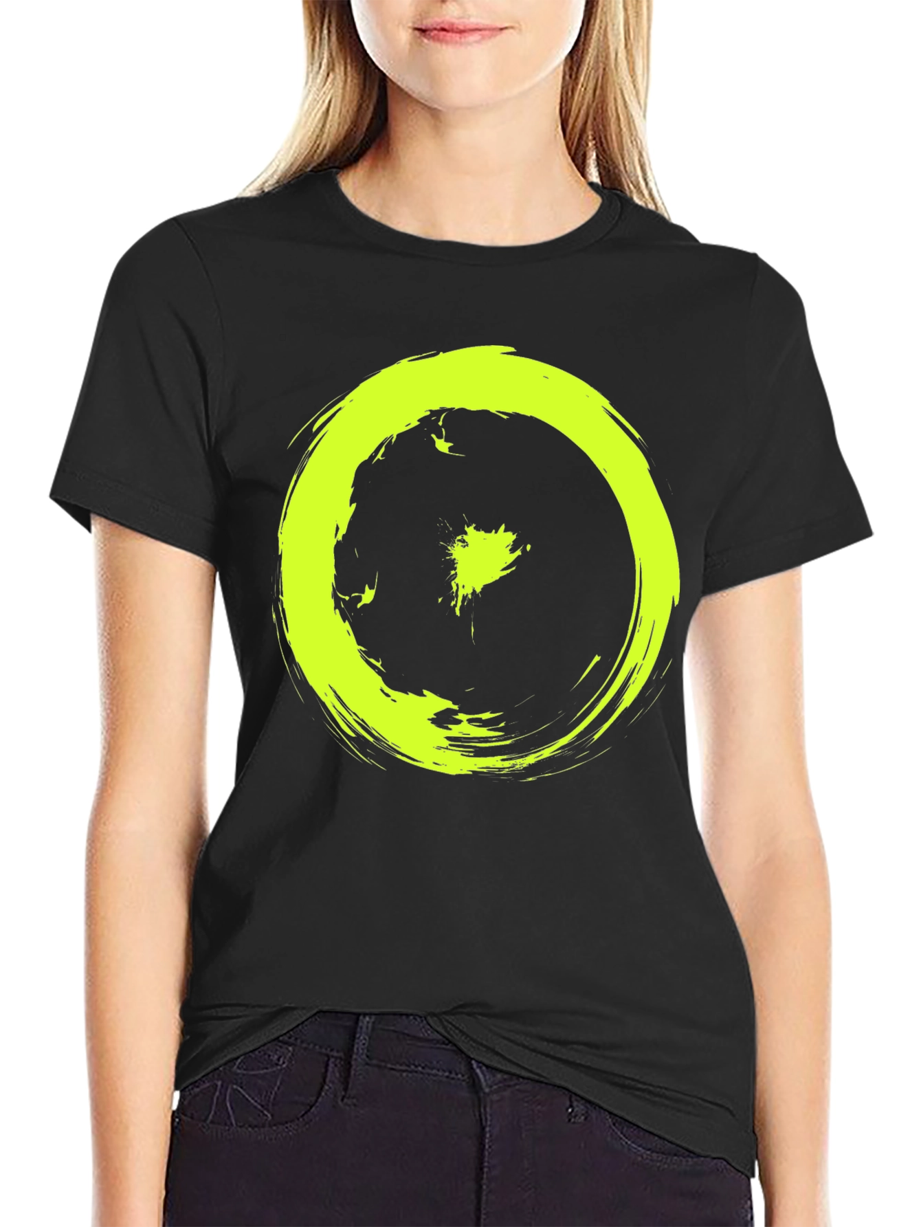 Enso Circle Graphic Tee - Black Casual Shirt