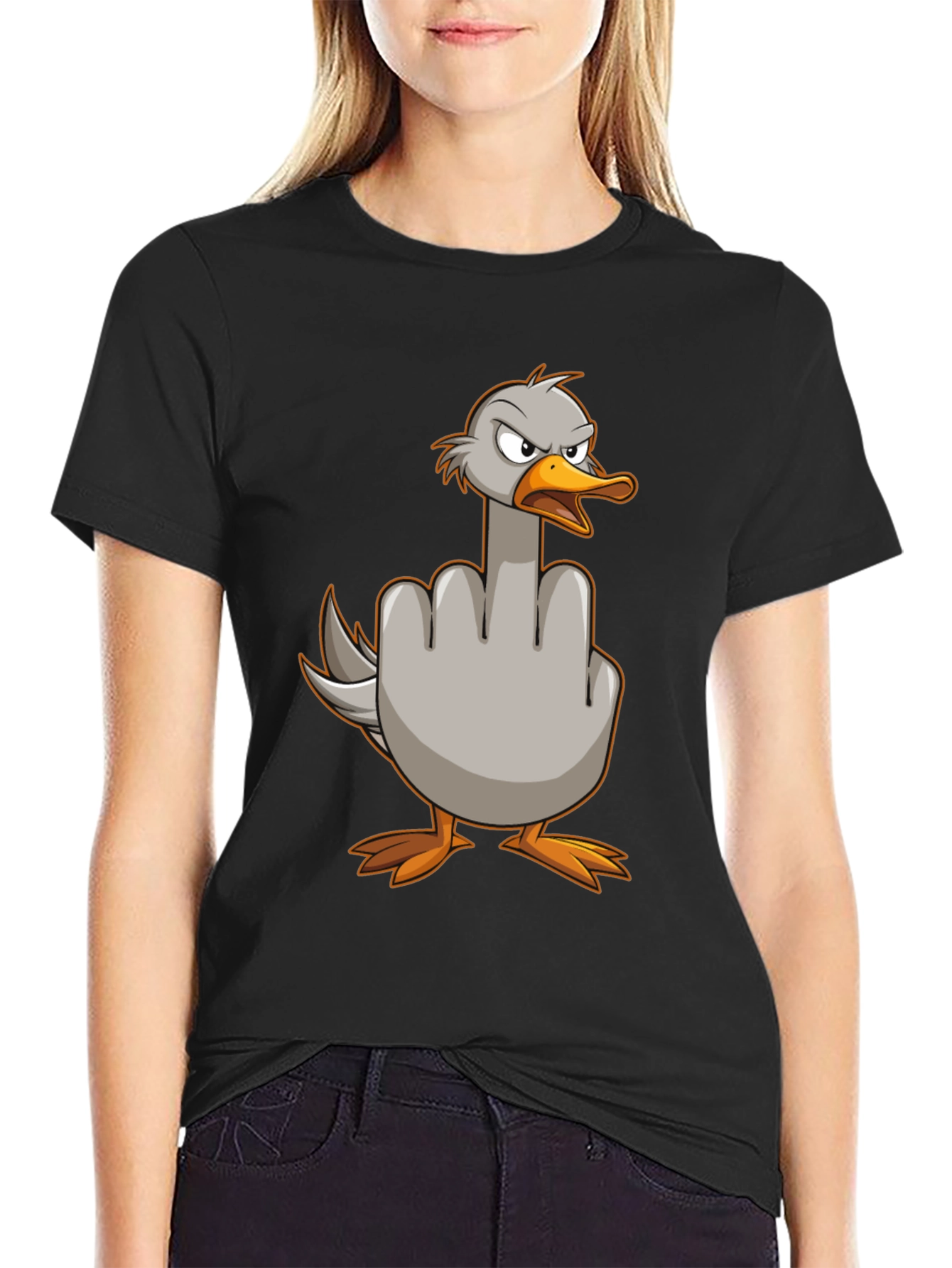Duck Giving the Finger T-Shirt