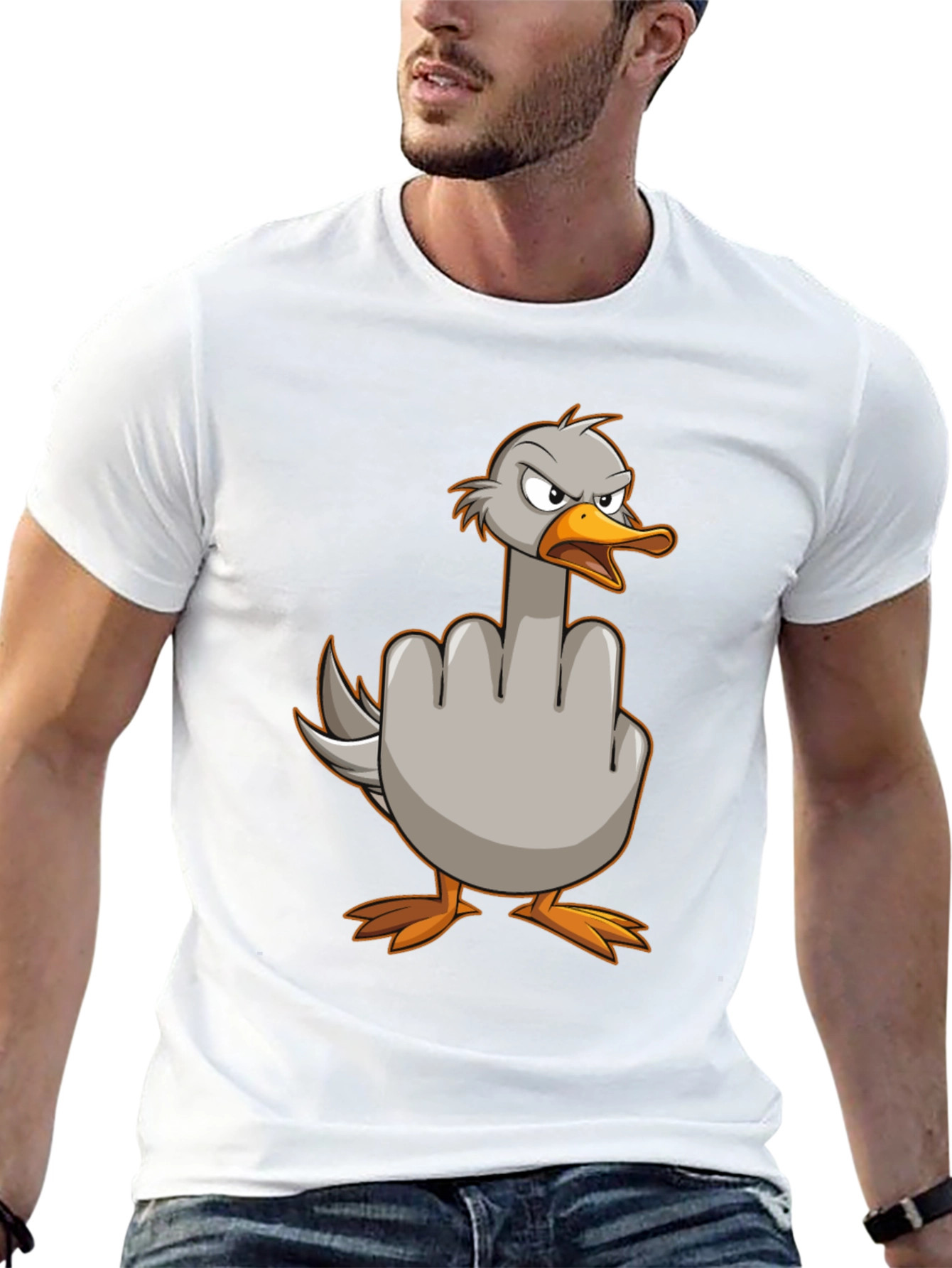 Duck Giving the Finger T-Shirt