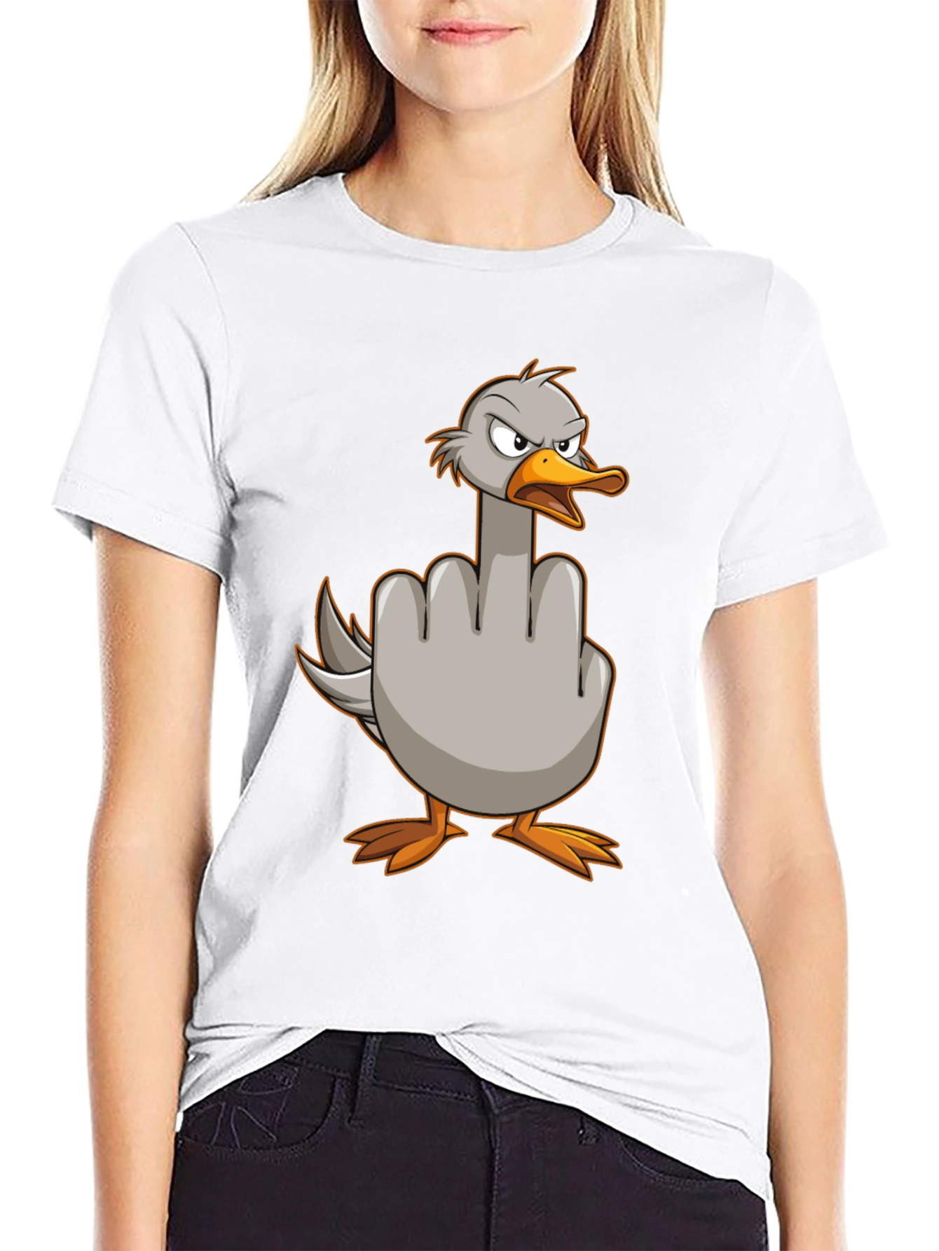 Duck Giving the Finger T-Shirt