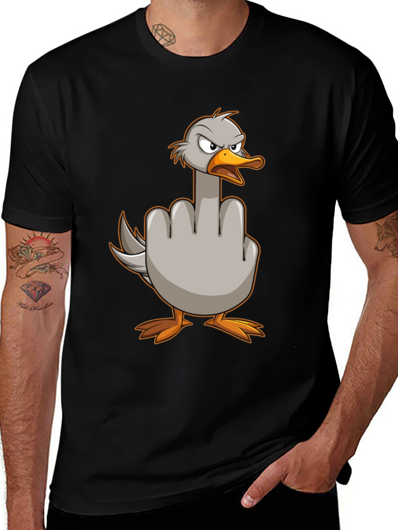 Duck Giving the Finger T-Shirt