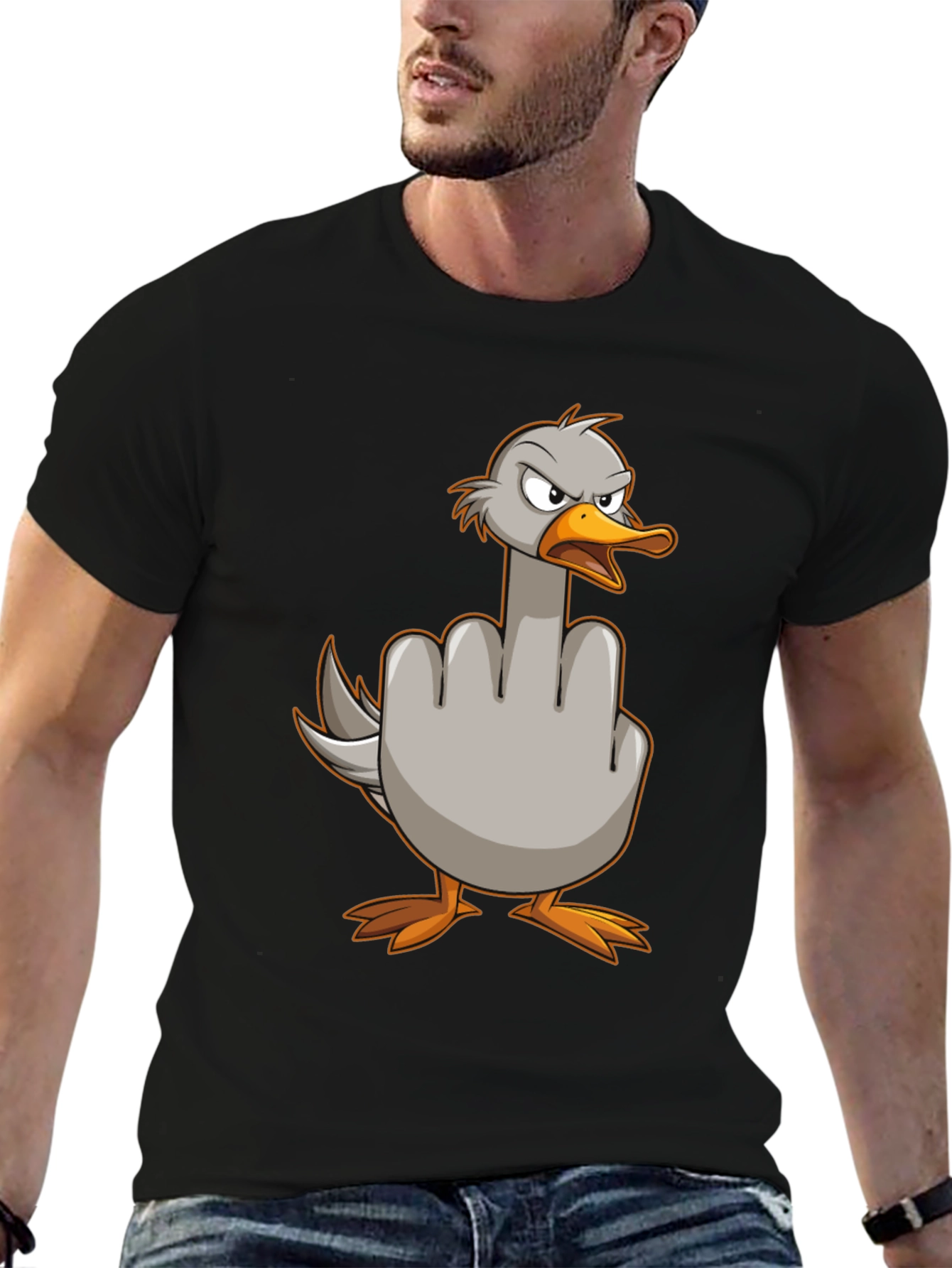 Duck Giving the Finger T-Shirt
