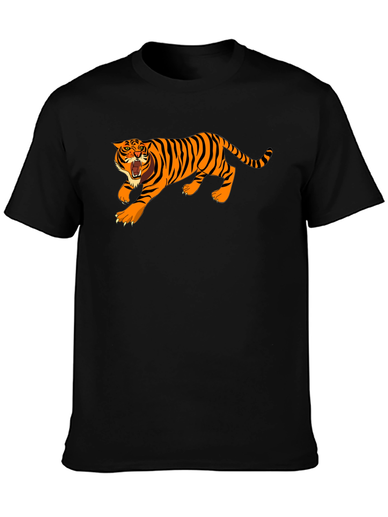 Black Tiger Graphic Tee - Bold Style