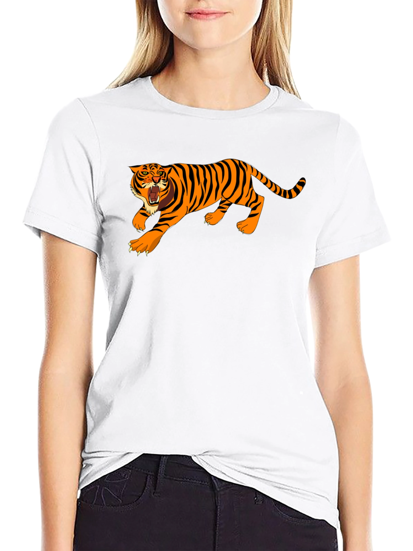 Black Tiger Graphic Tee - Bold Style