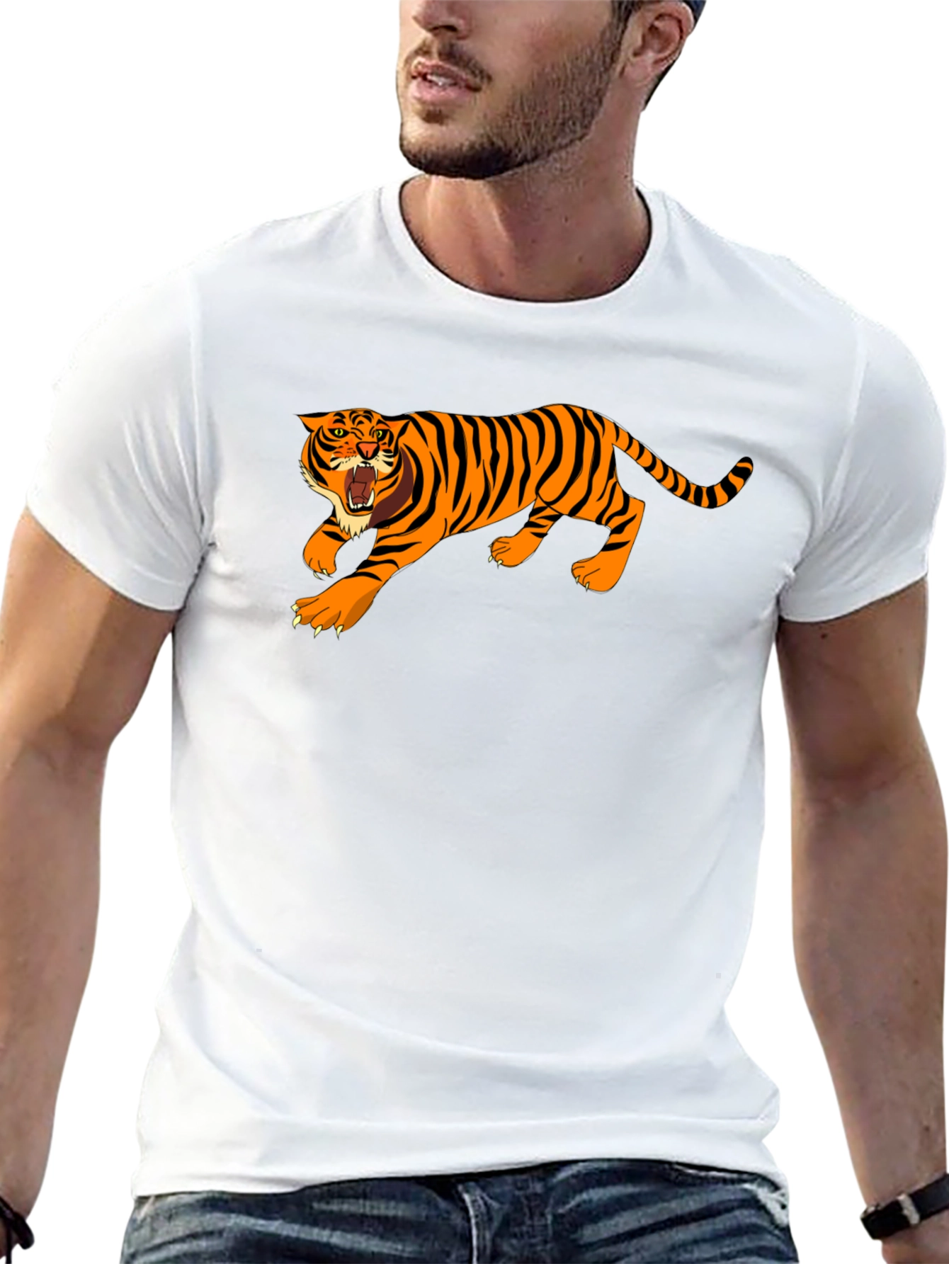 Black Tiger Graphic Tee - Bold Style