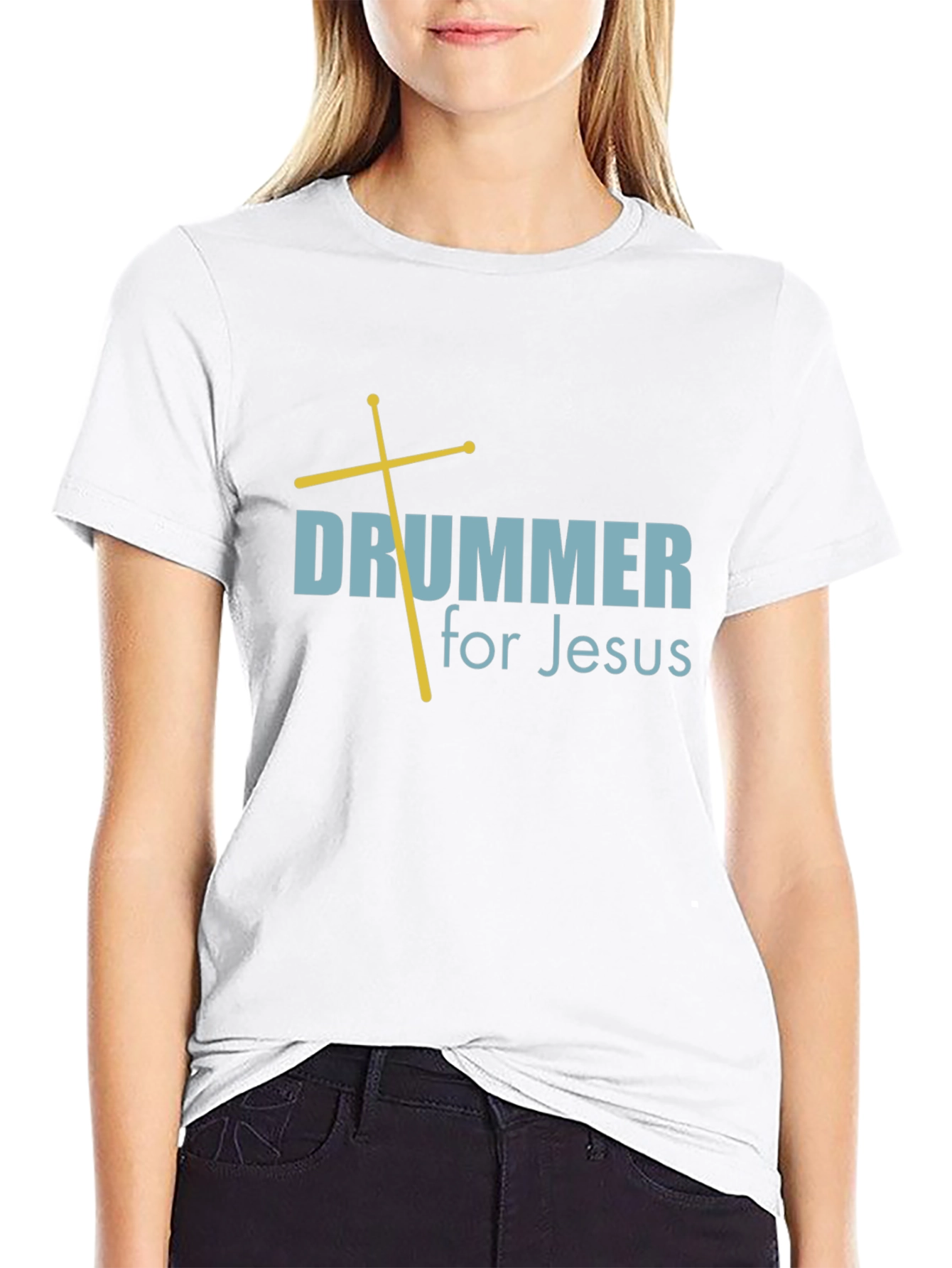 Drummer for Jesus T-Shirt - Black Religious Tee
