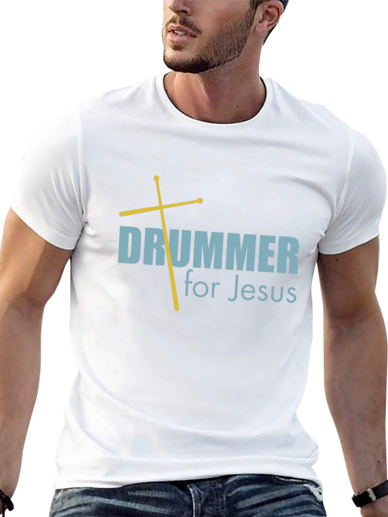 Drummer for Jesus T-Shirt - Black Religious Tee