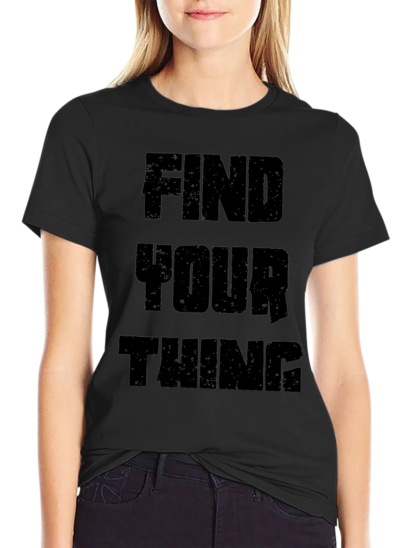 Find Your Thing Black Graphic Tee