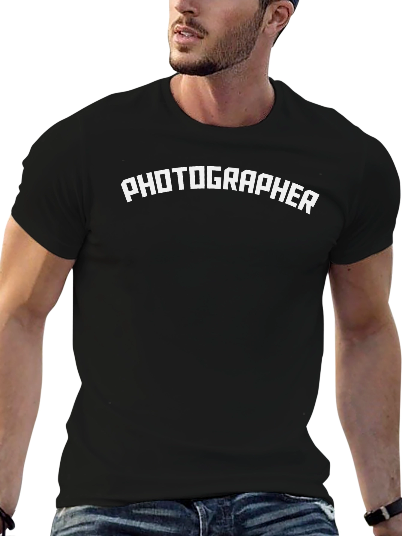 Photographer T-Shirt - Classic Crew Neck Black
