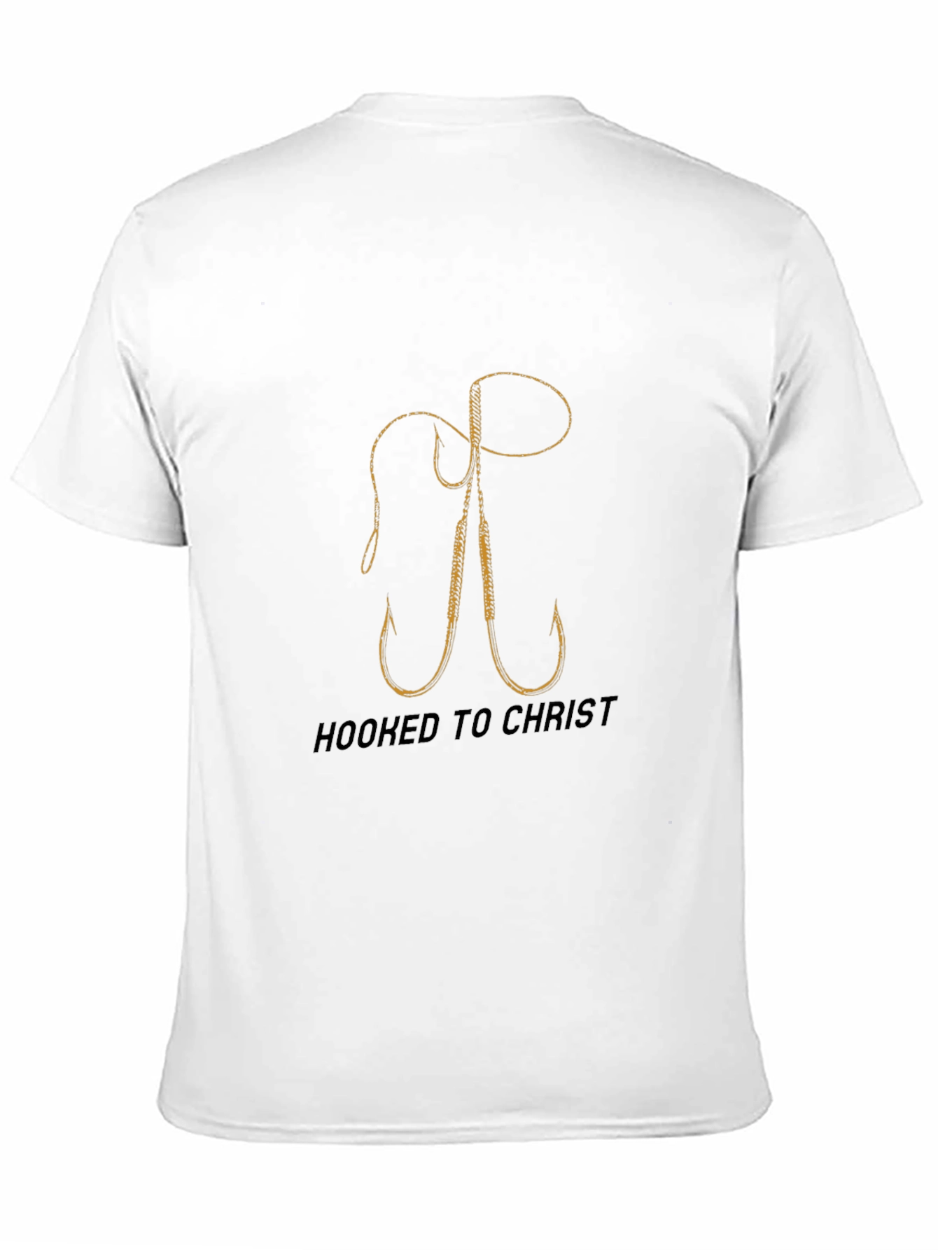 Hooked to Christ T-Shirt - Religious Graphic Tee