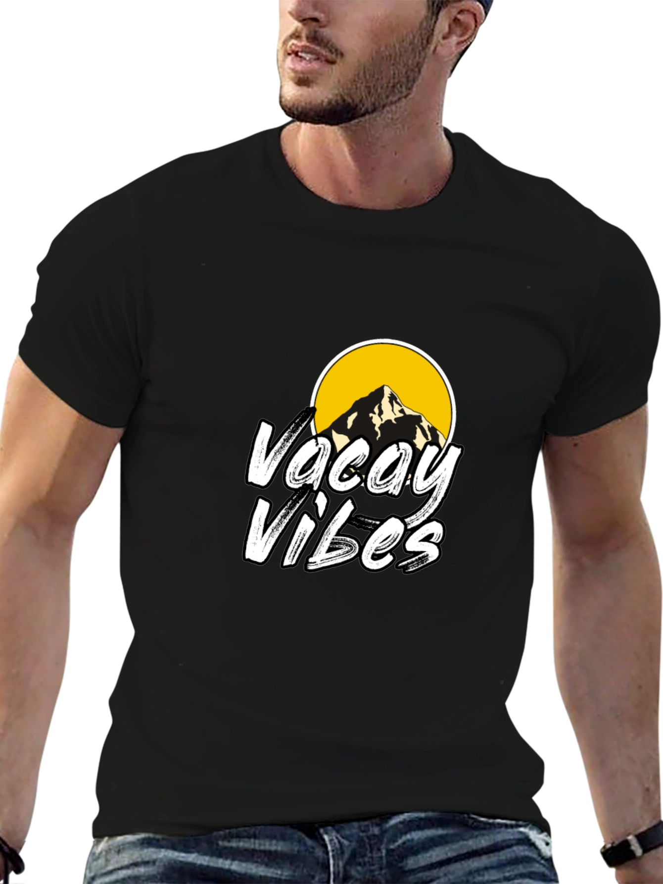 Vacay Vibes Graphic Tee - Black