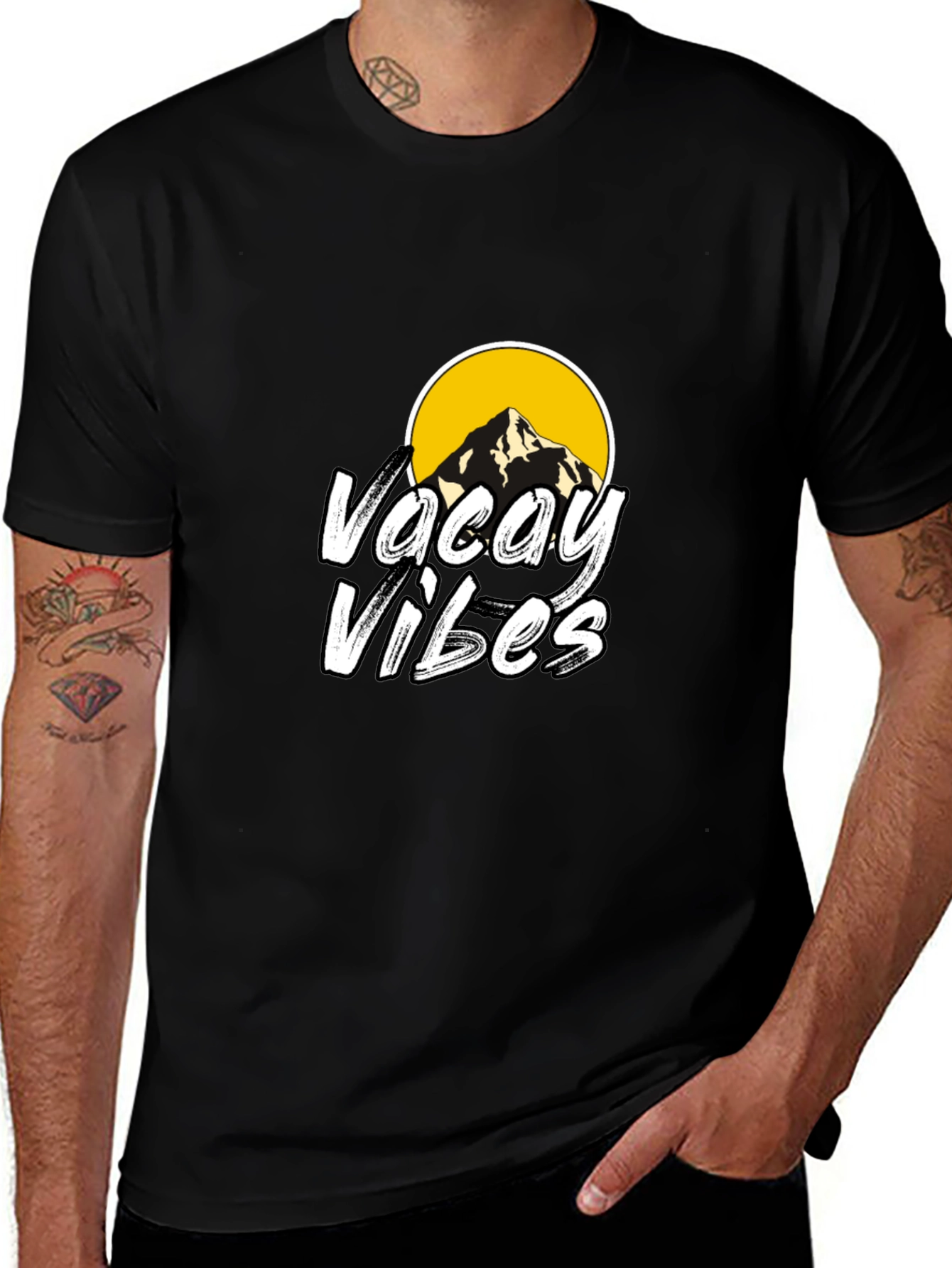 Vacay Vibes Graphic Tee - Black