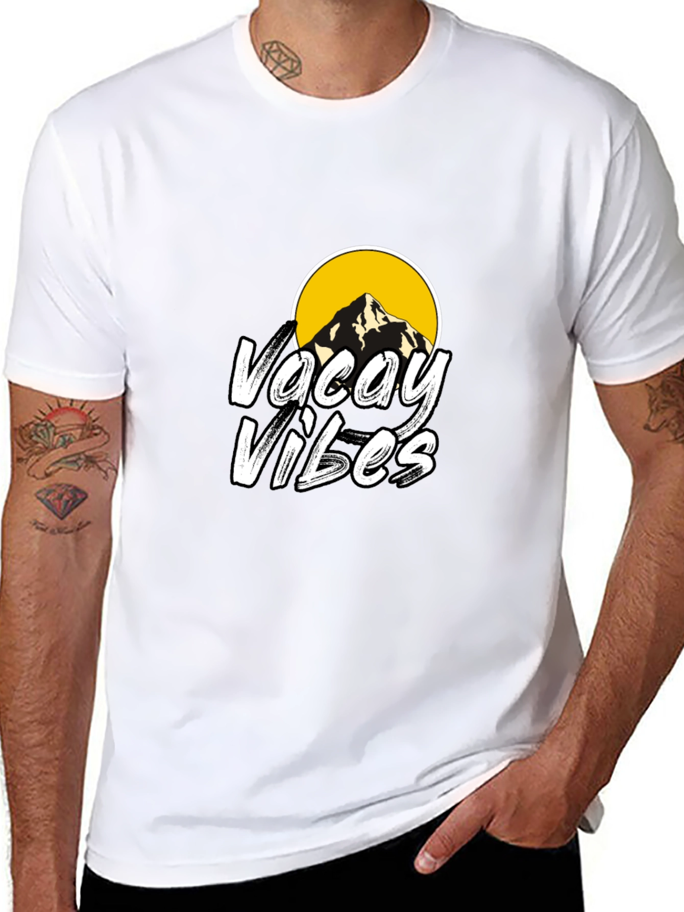 Vacay Vibes Graphic Tee - Black