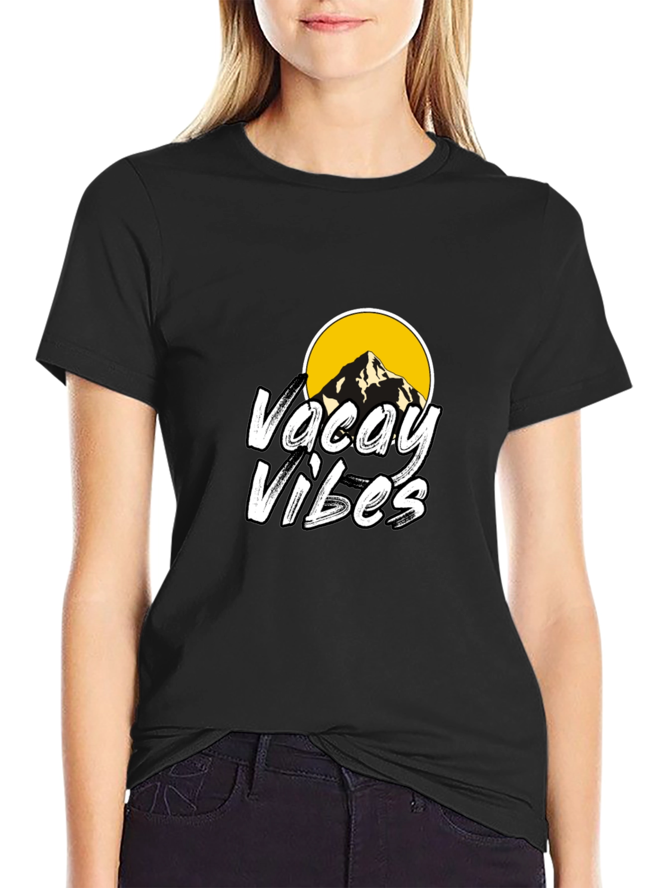 Vacay Vibes Graphic Tee - Black