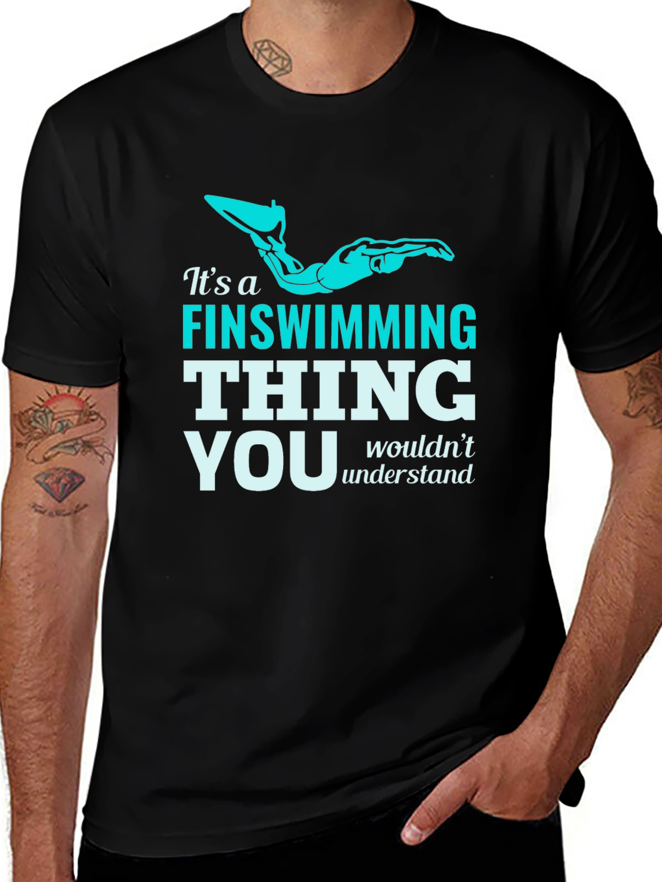 Fin Swimming Thing T-Shirt Diver Gift Idea
