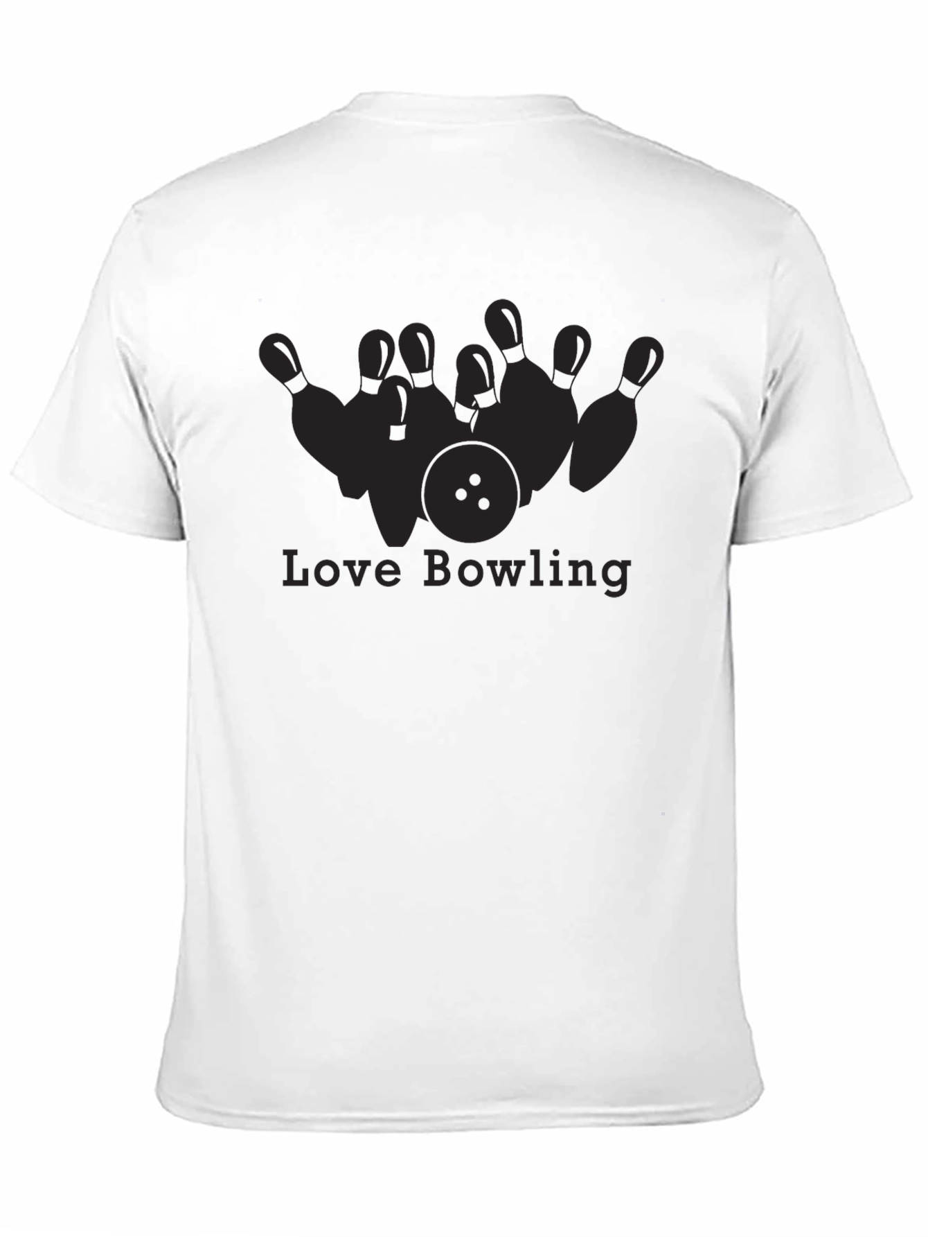 Love Bowling Graphic T-Shirt - Black