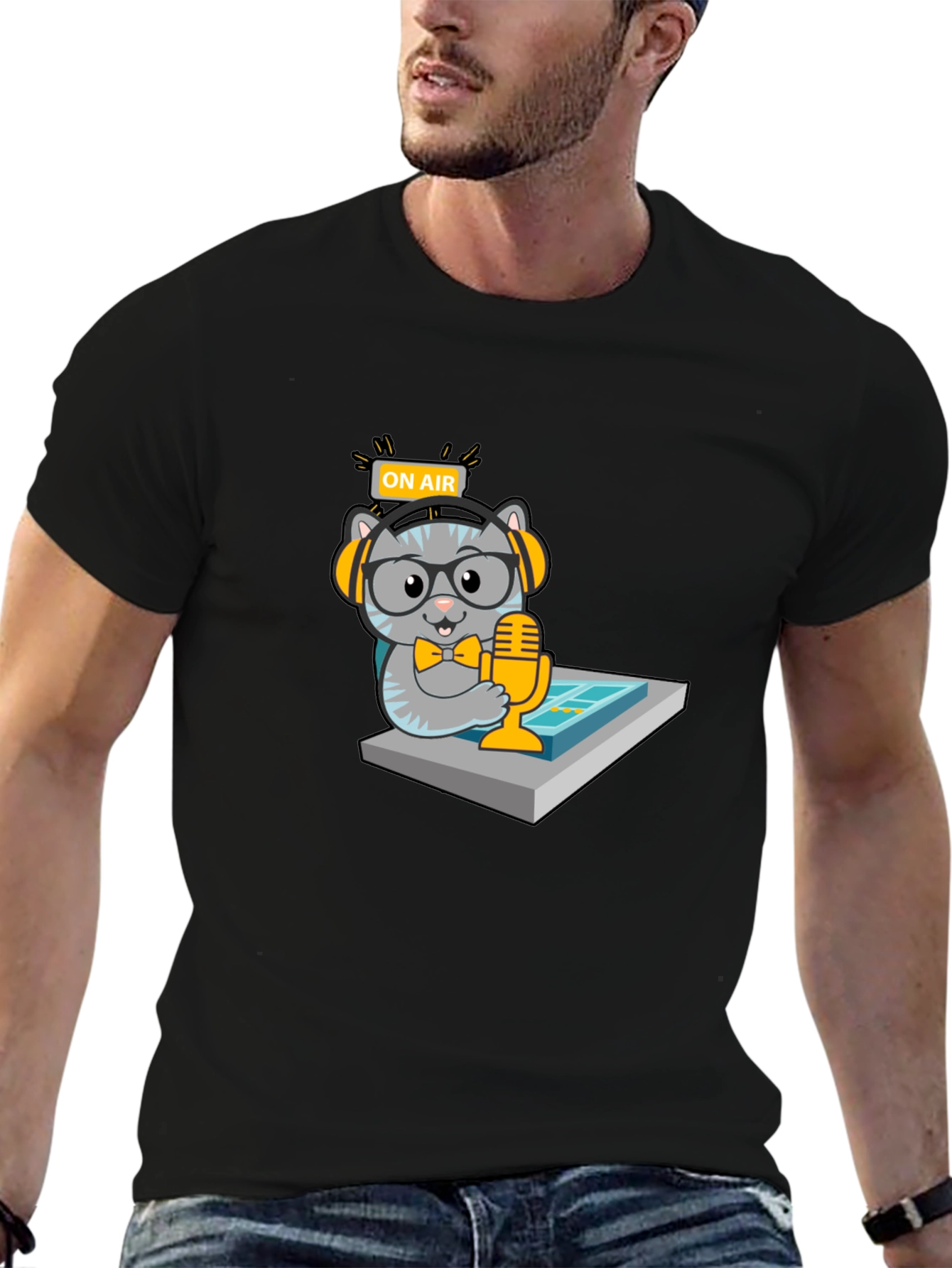 Cool Cat Podcast T-Shirt - Black