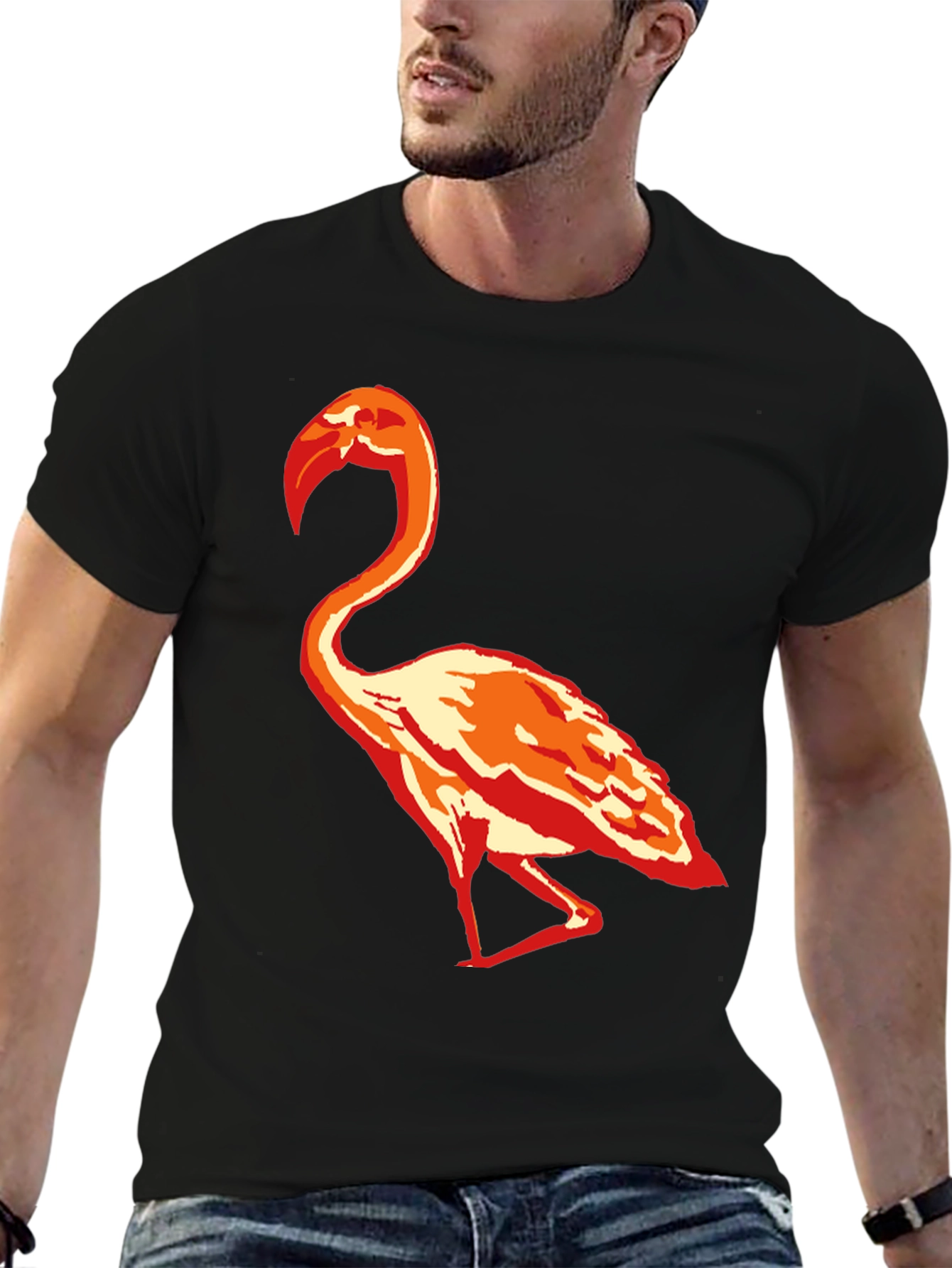 Flamingo Graphic T-Shirt - Stylish Casual Tee
