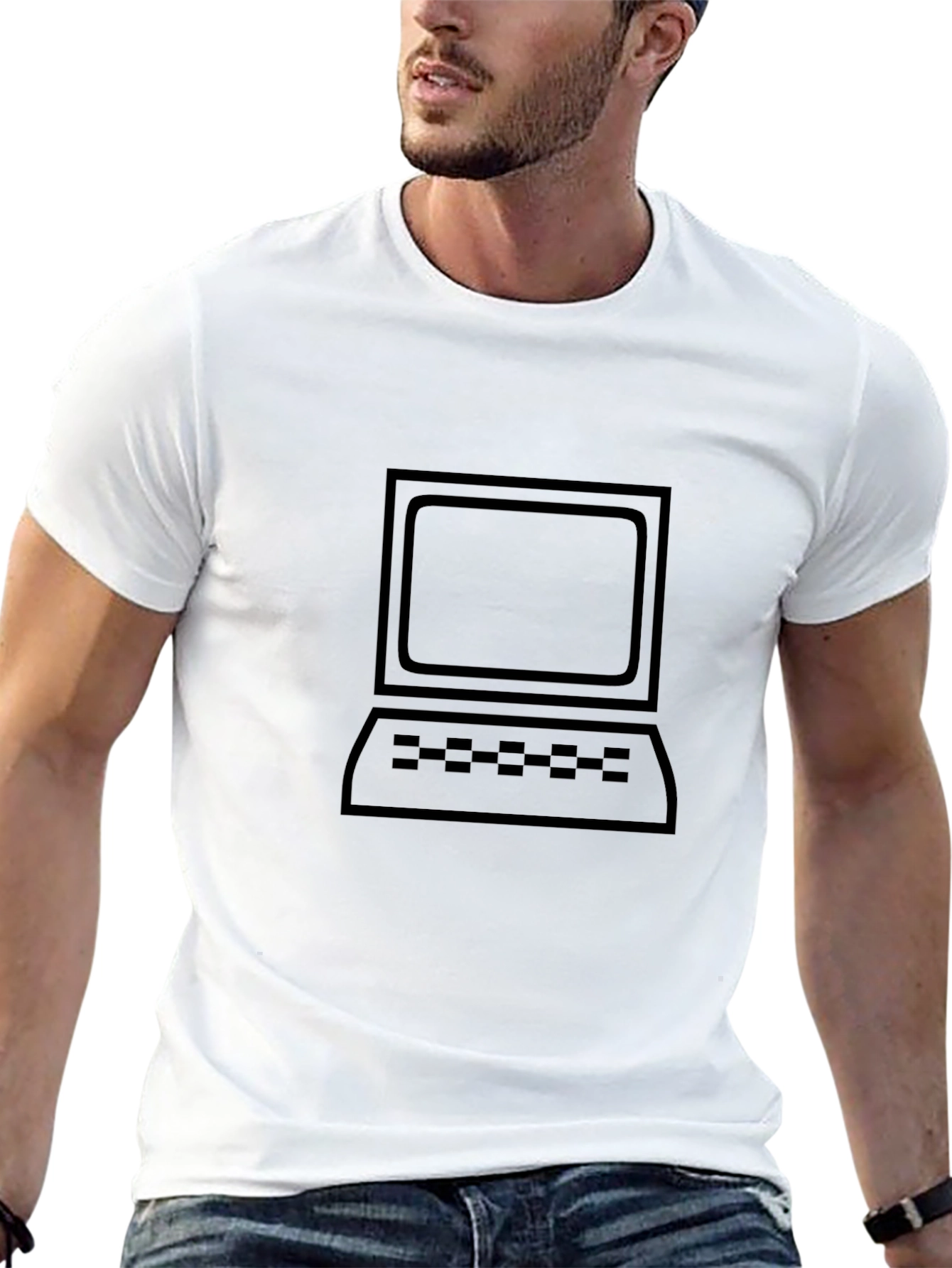 Retro Computer Graphic Tee - Black T-Shirt