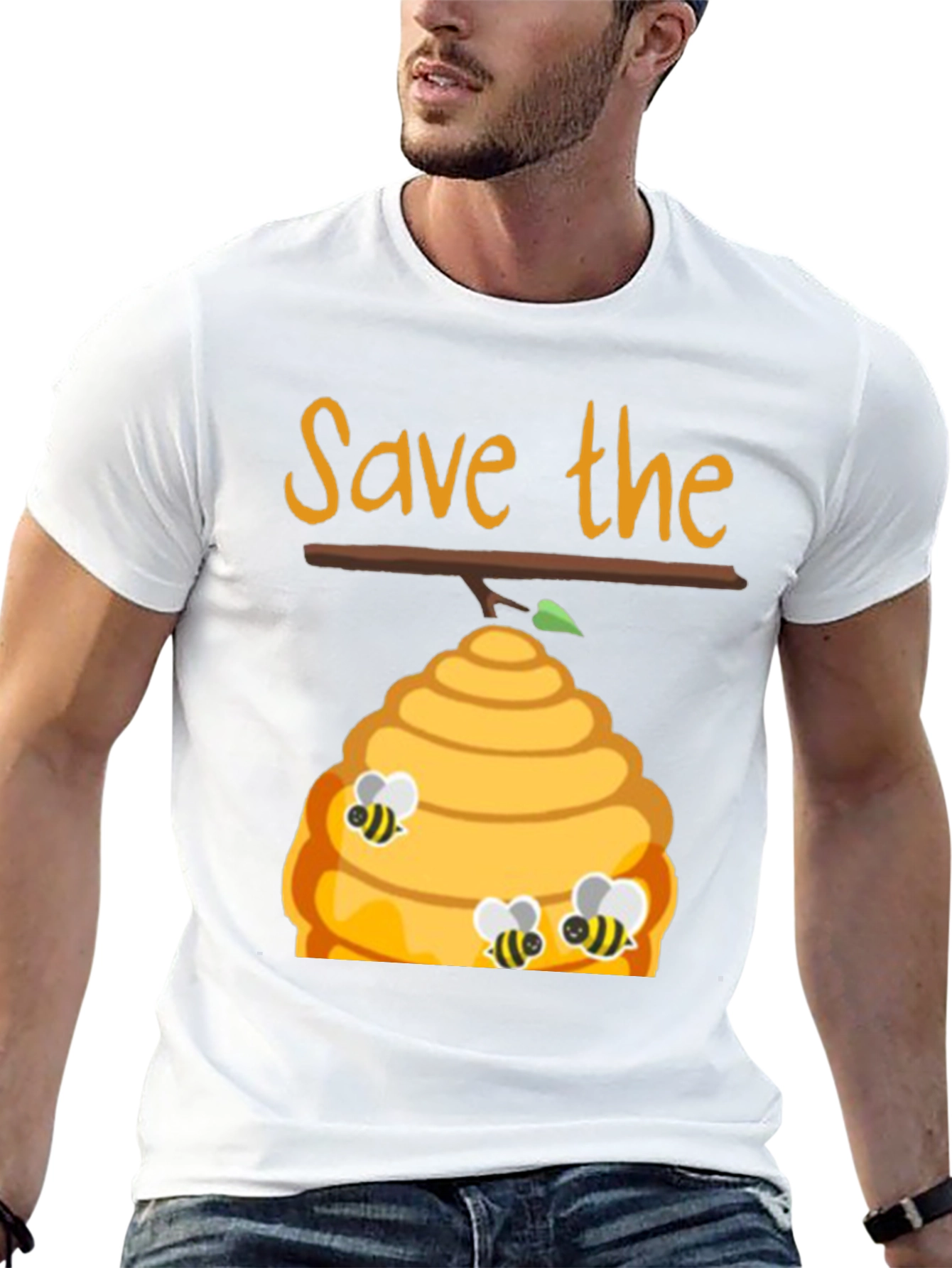 Save The Bees Graphic Tee - Black Unisex T-Shirt