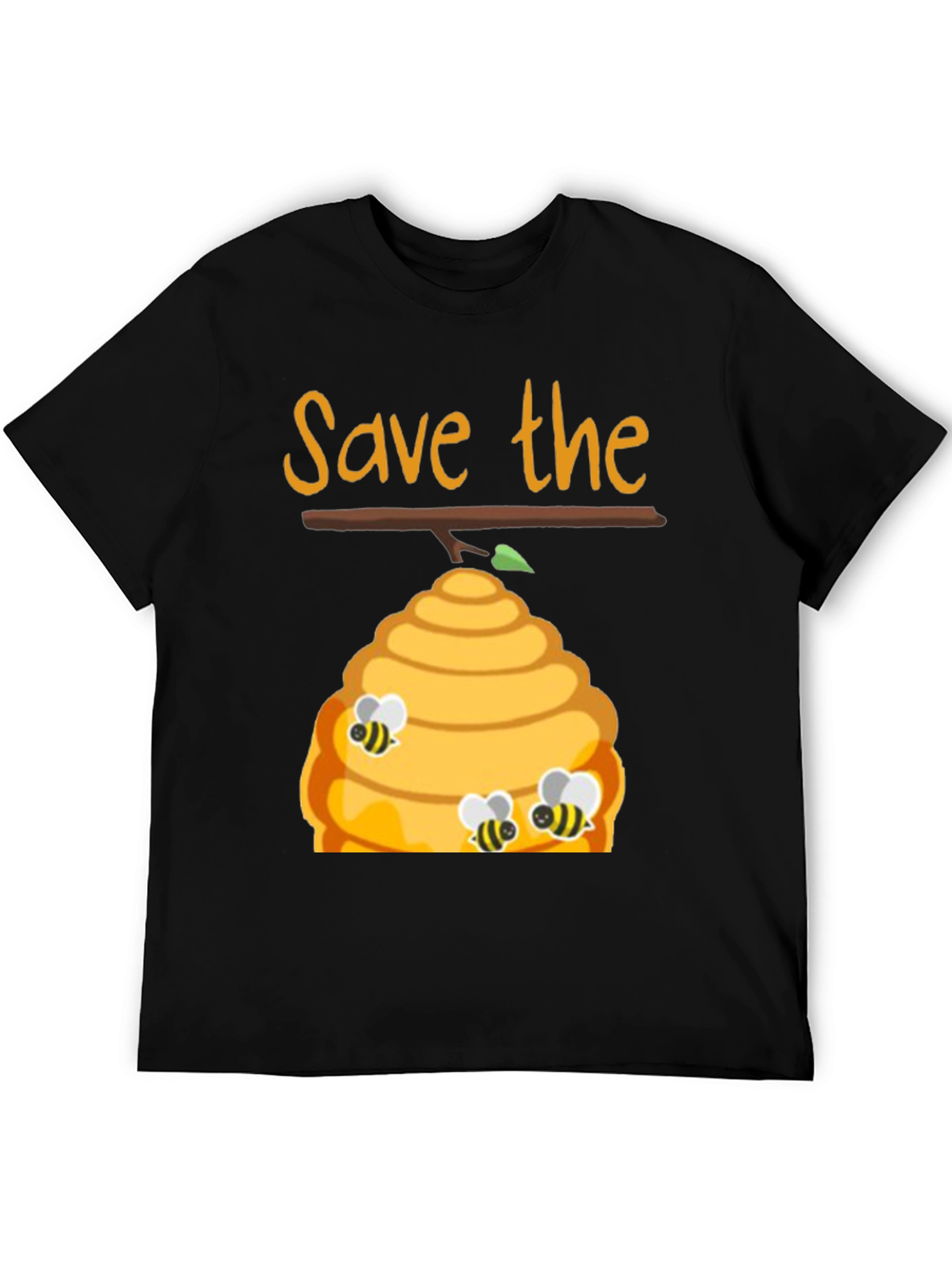 Save The Bees Graphic Tee - Black Unisex T-Shirt
