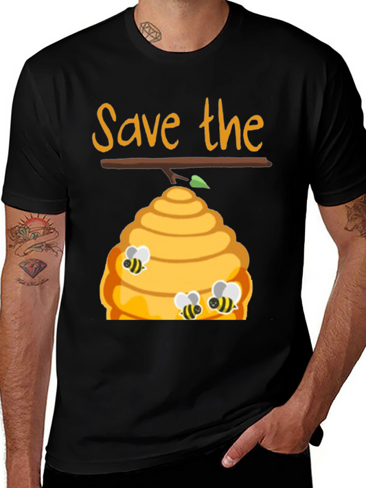 Save The Bees Graphic Tee - Black Unisex T-Shirt