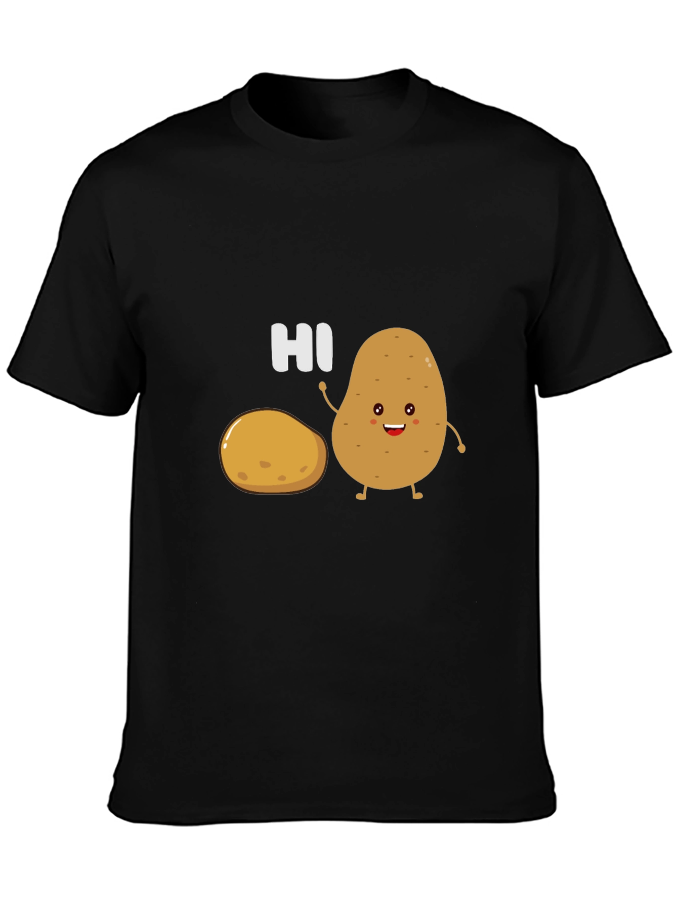 Cute Potato Graphic Tee - Funny Hi T-Shirt