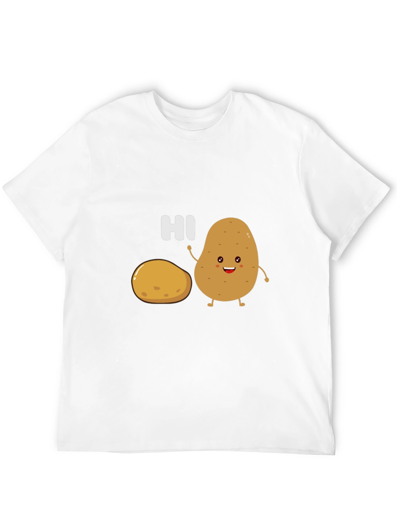 Cute Potato Graphic Tee - Funny Hi T-Shirt