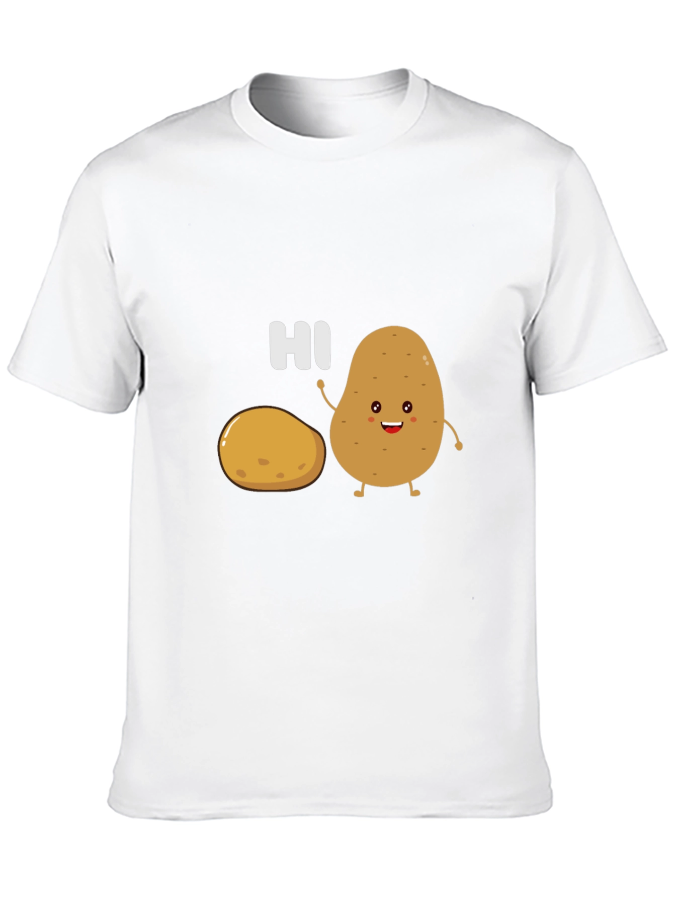 Cute Potato Graphic Tee - Funny Hi T-Shirt