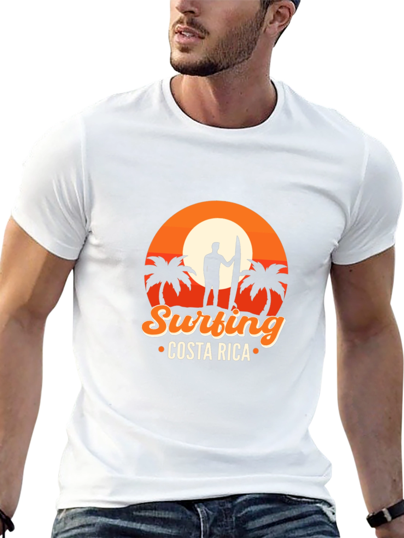 Surfing Costa Rica Graphic Tee - Vacation Vibes