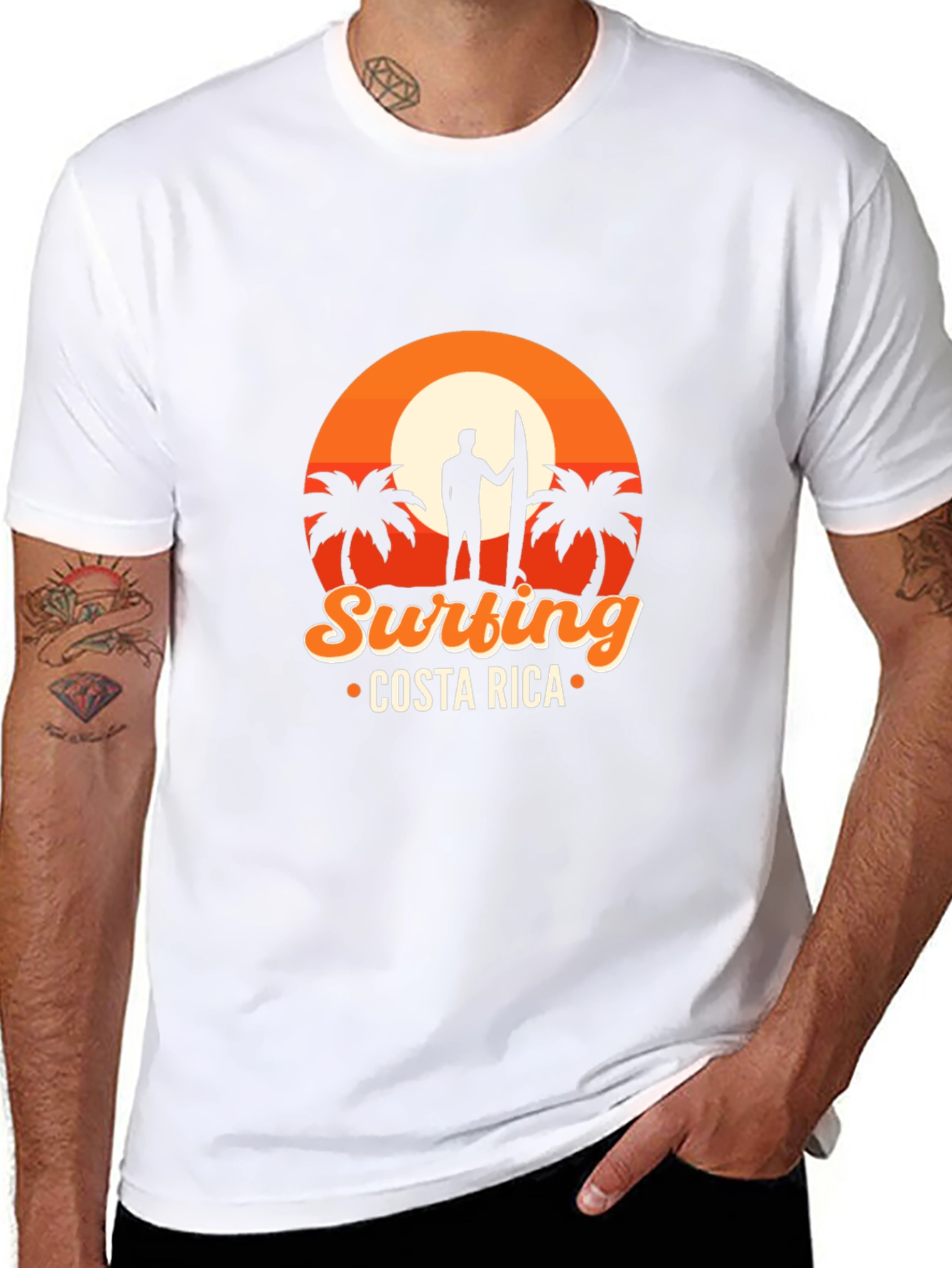 Surfing Costa Rica Graphic Tee - Vacation Vibes