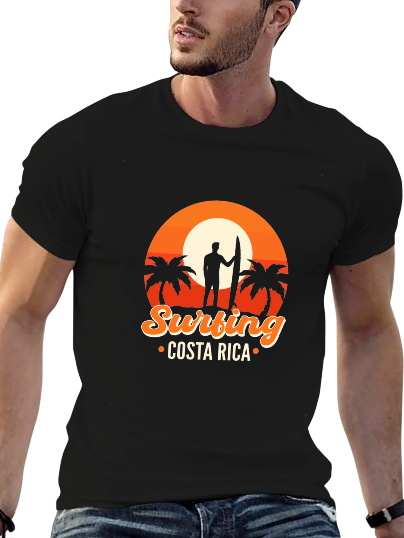 Surfing Costa Rica Graphic Tee - Vacation Vibes