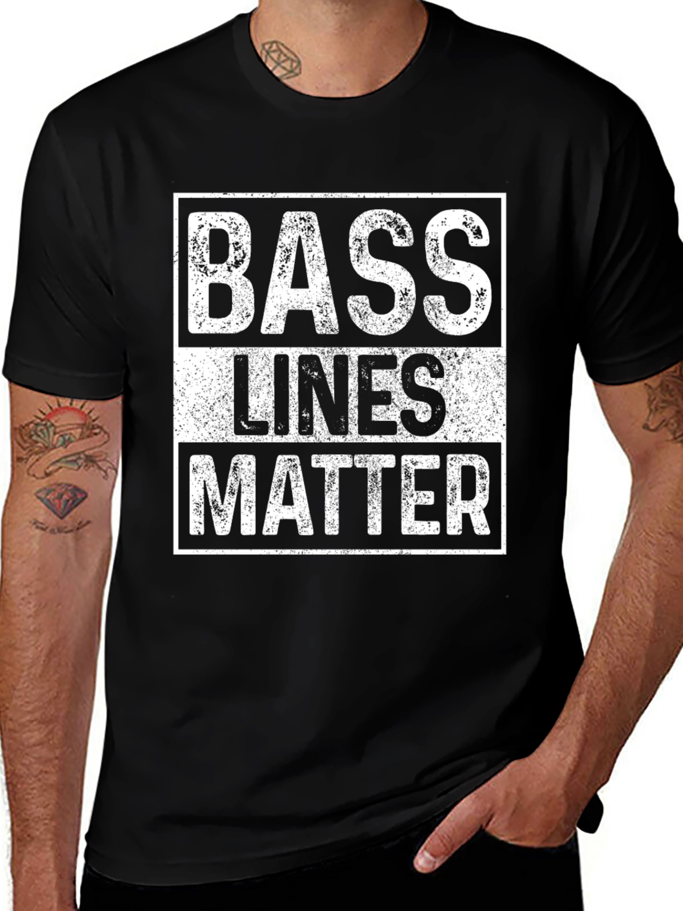 Bass Lines Matter Graphic Tee - Music Lover Shirt