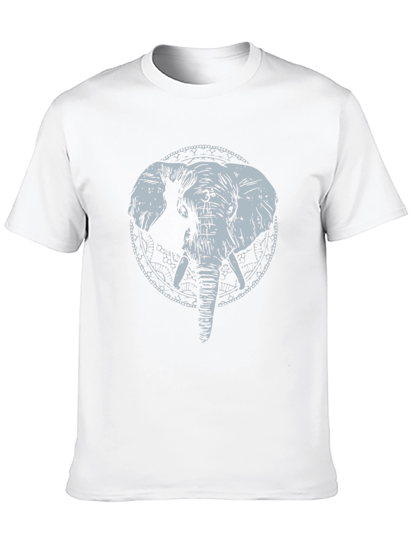 Elephant Graphic Print Crew Neck T-Shirt