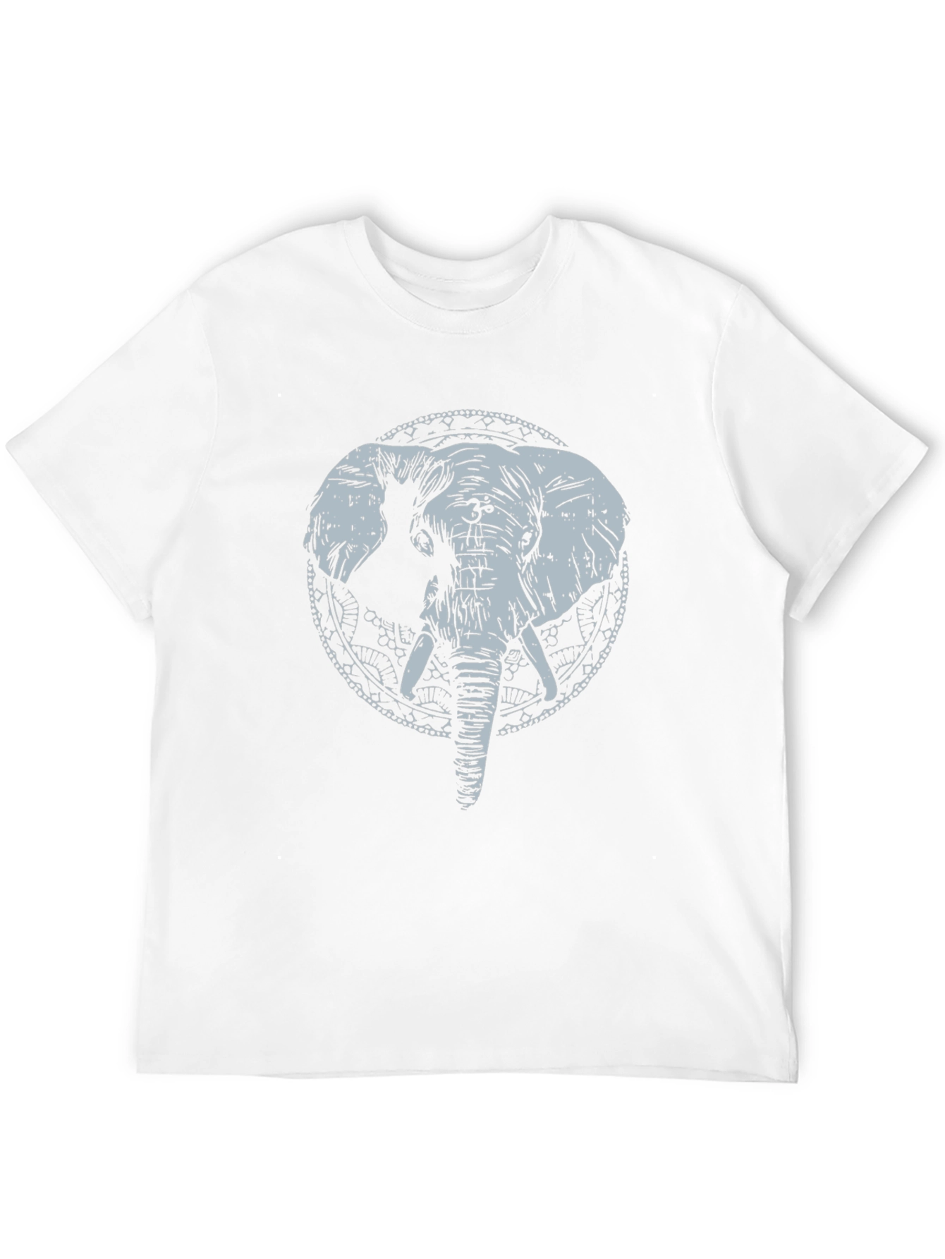 Elephant Graphic Print Crew Neck T-Shirt