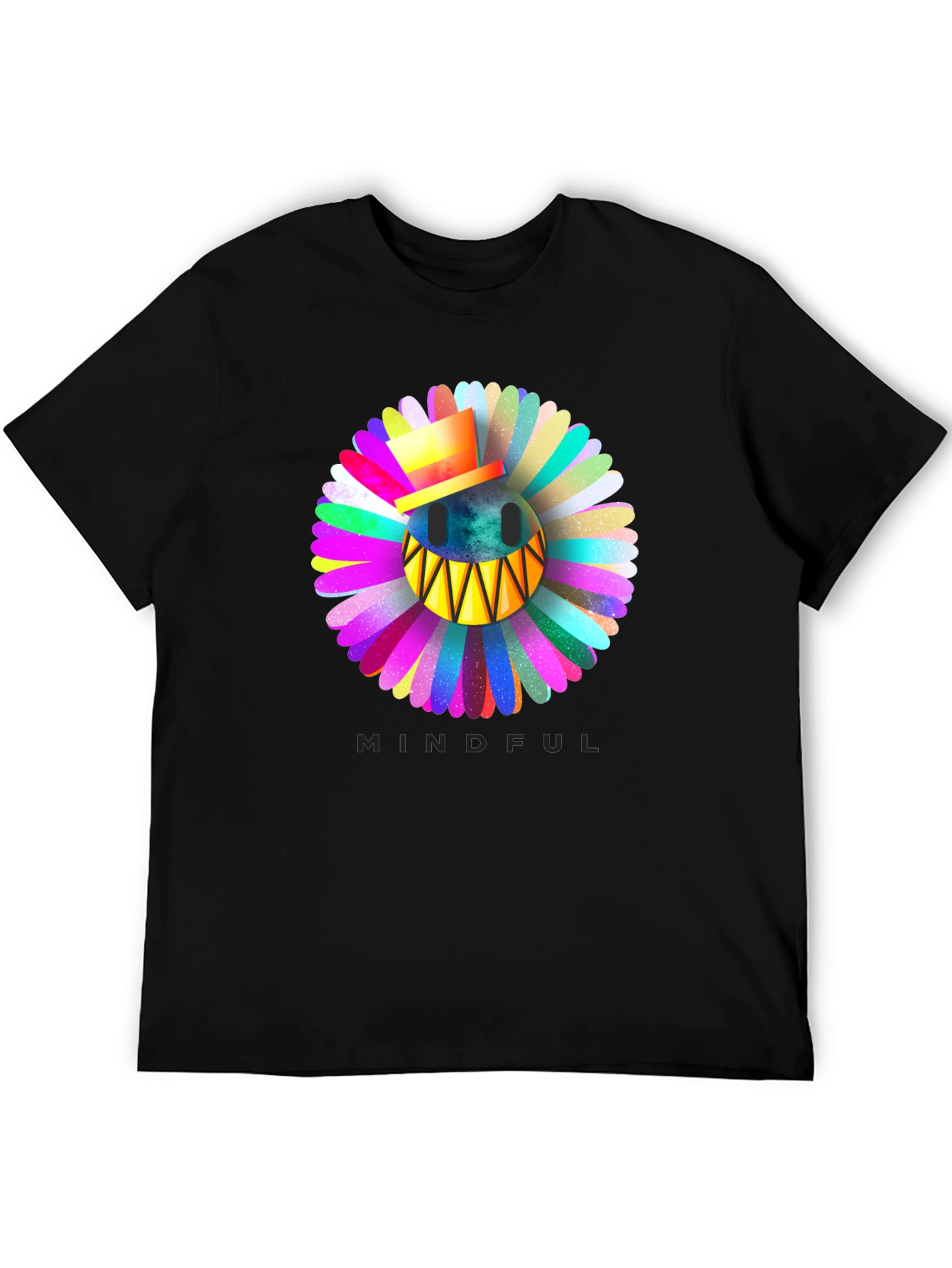 Mindful Smiley Face Flower T-Shirt