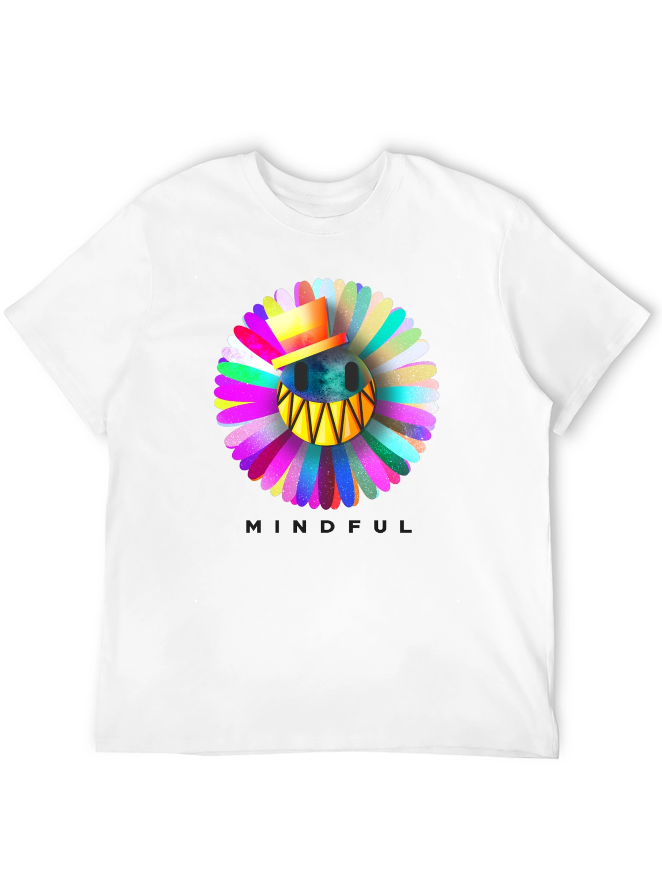 Mindful Smiley Face Flower T-Shirt