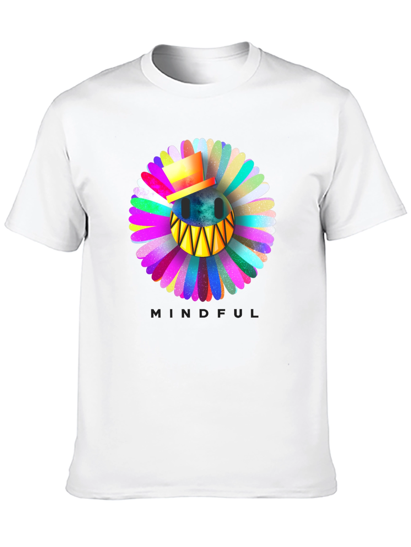 Mindful Smiley Face Flower T-Shirt