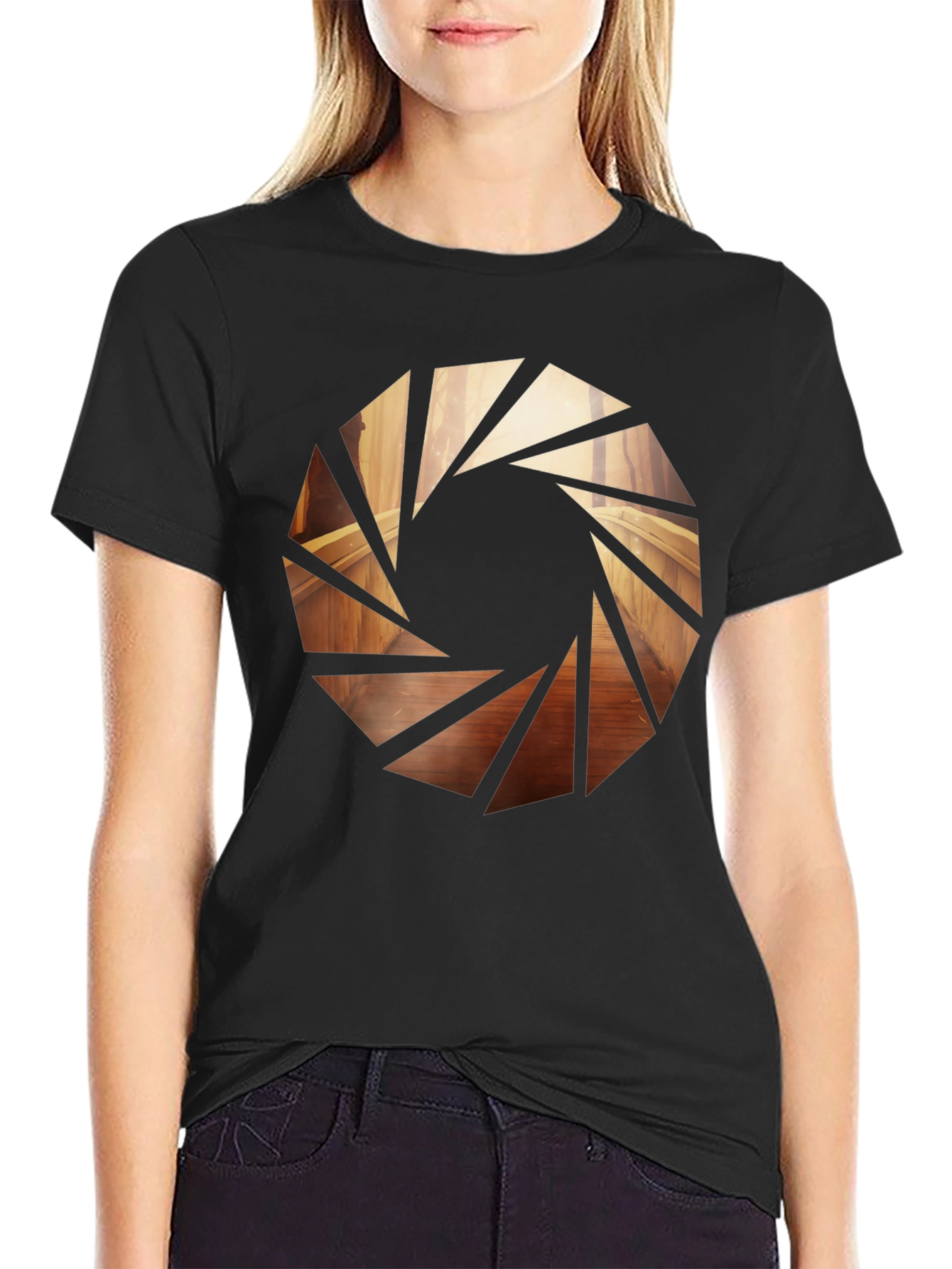 Aperture Graphic Black Tee